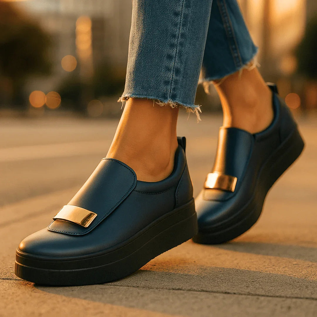Norielle slip-on tenisky na platformě bílé