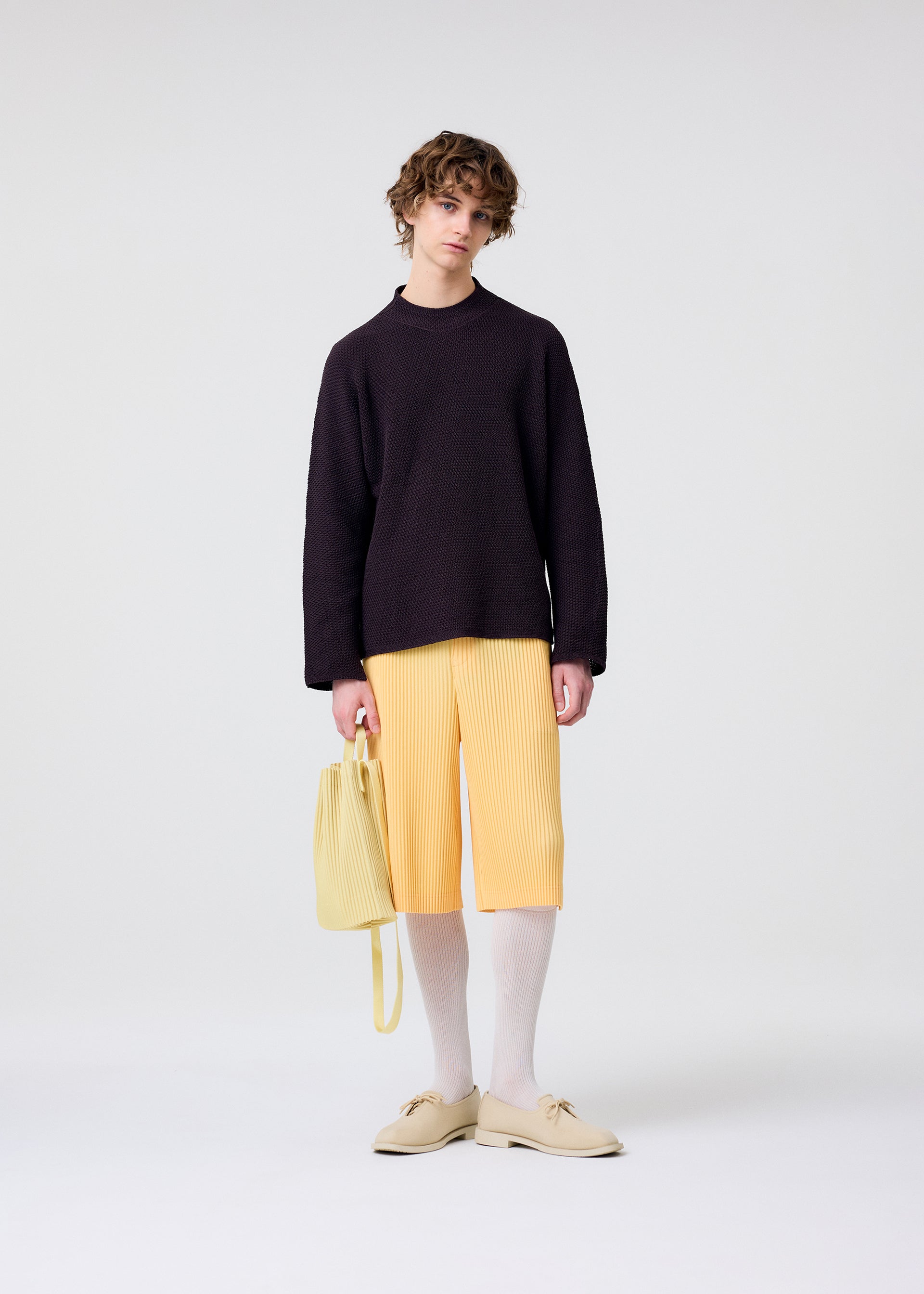 Issey Miyake Drawstring Pleats Bag taška černá plisé