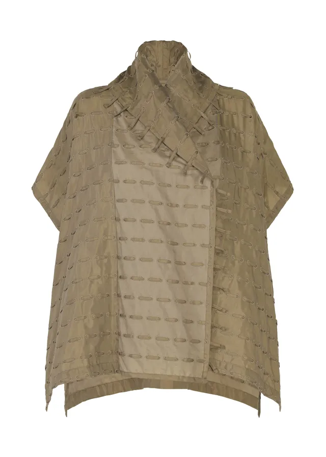Issey Miyake Hole & Line kardigan khaki vel. 2 děrovaný