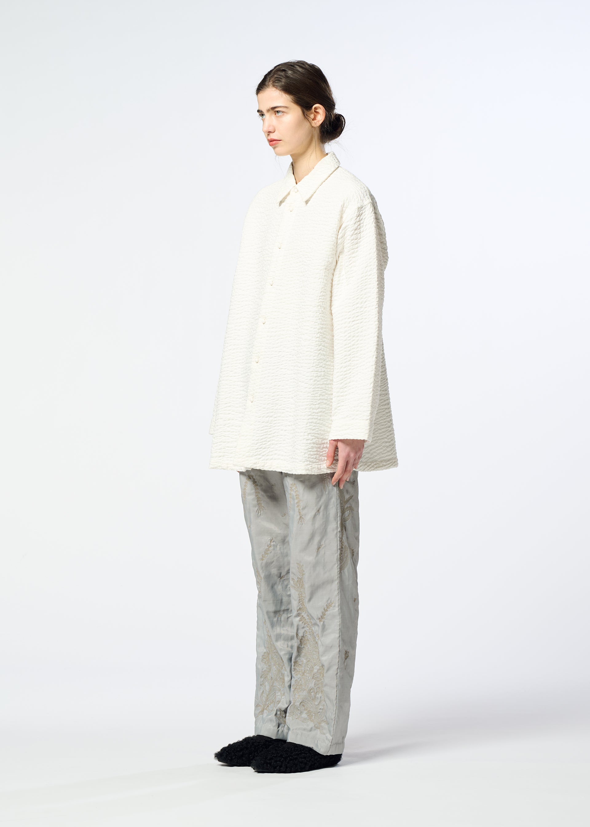 Issey Miyake HaaT 3 Mul Machine Kabira tunika bílá