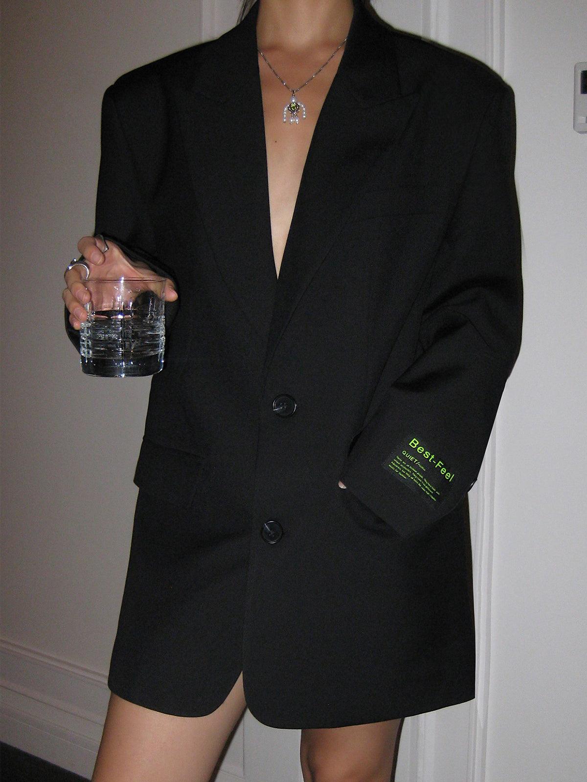 Norielle oversize sako šaty černé elegantní