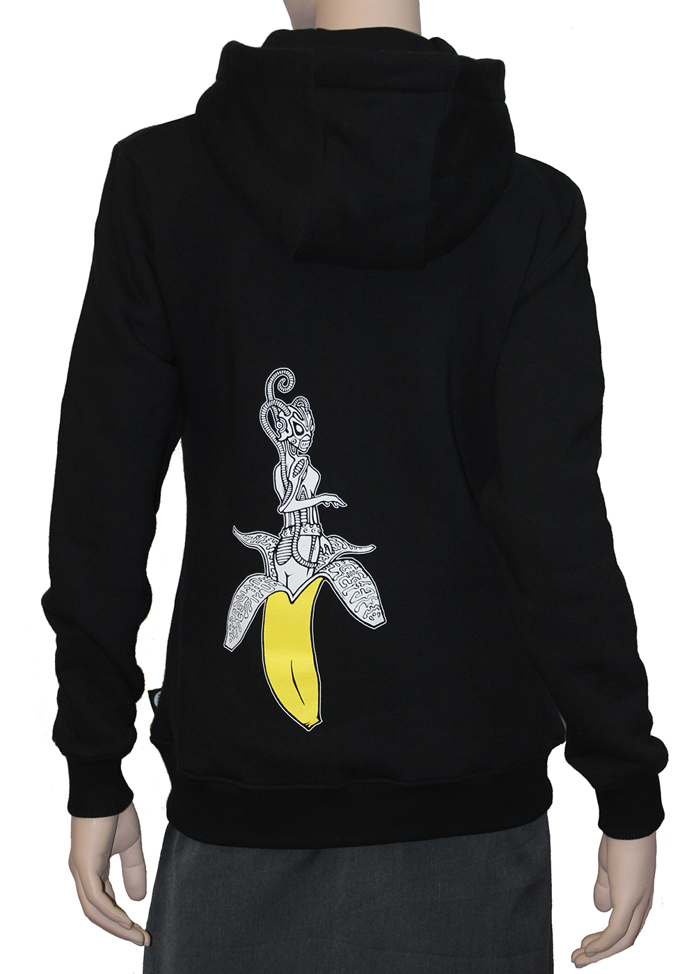 Alien DNA Banana Surprise dámská mikina na zip černá