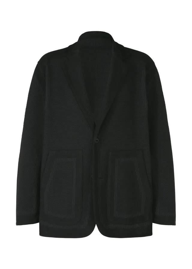 Issey Miyake Type-K 008 pletená bunda černá