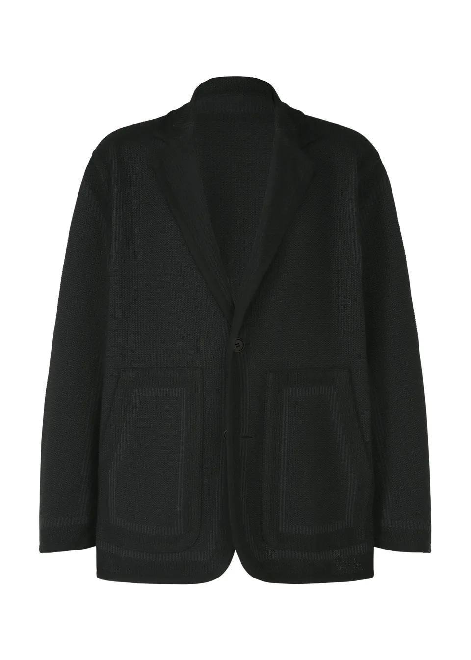 Issey Miyake Type-K 008 pletená bunda černá