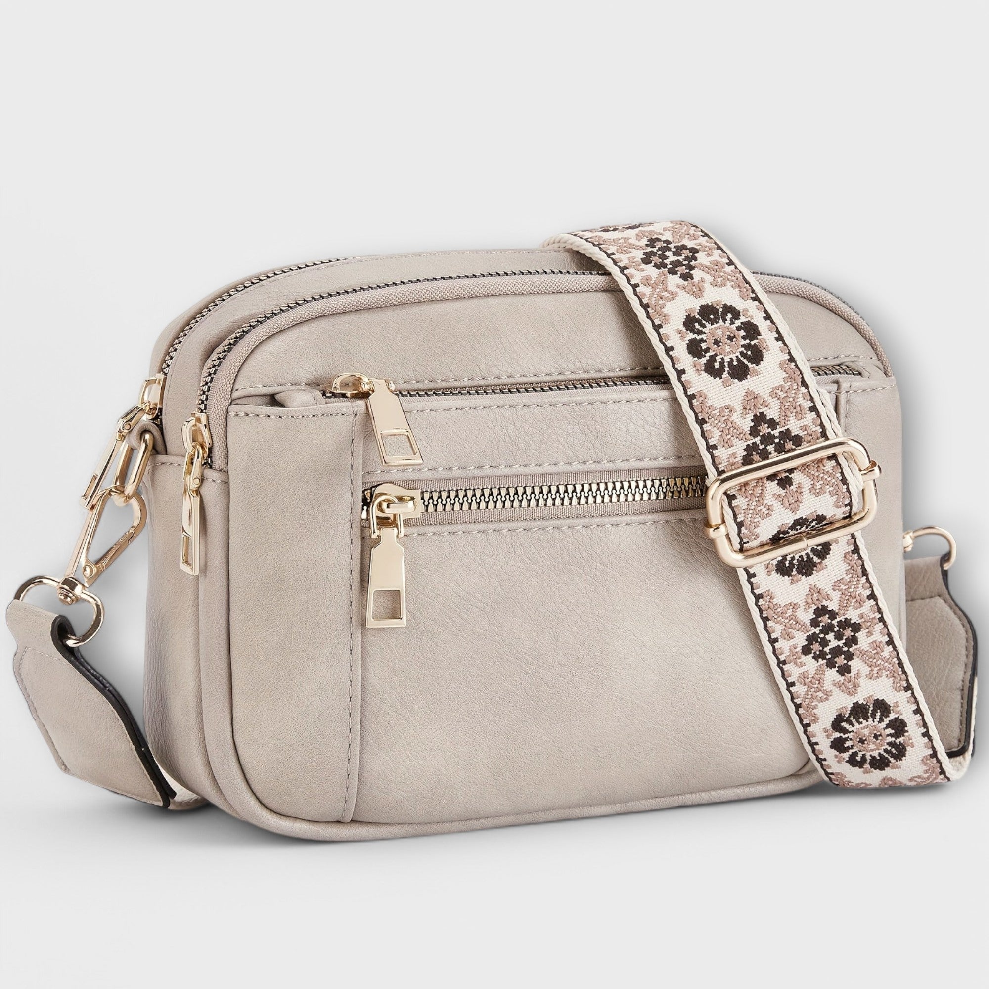 Norielle crossbody kabelka hnědá z koženky