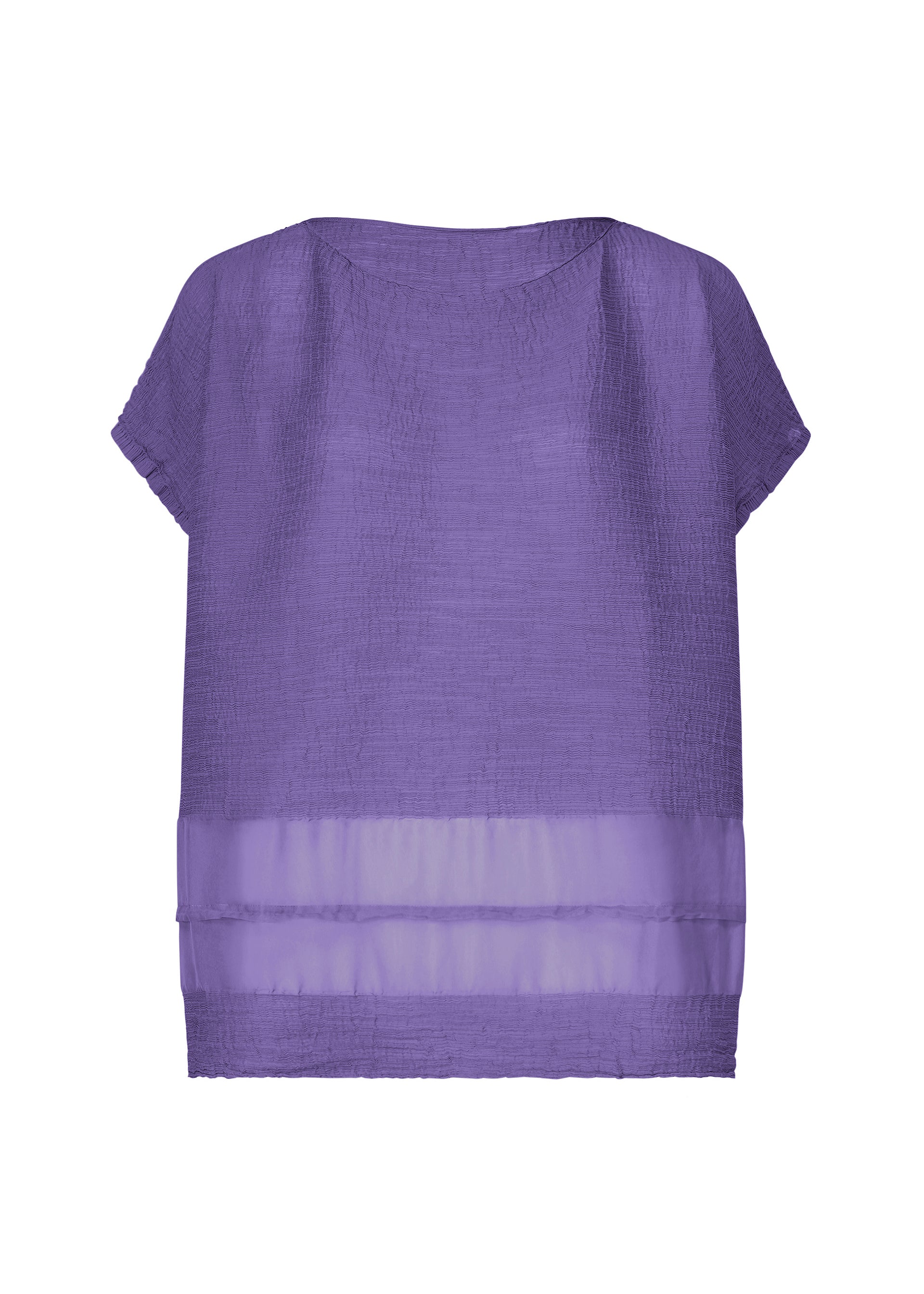 Issey Miyake Sheer Crepe top černá poloprůhledný krep
