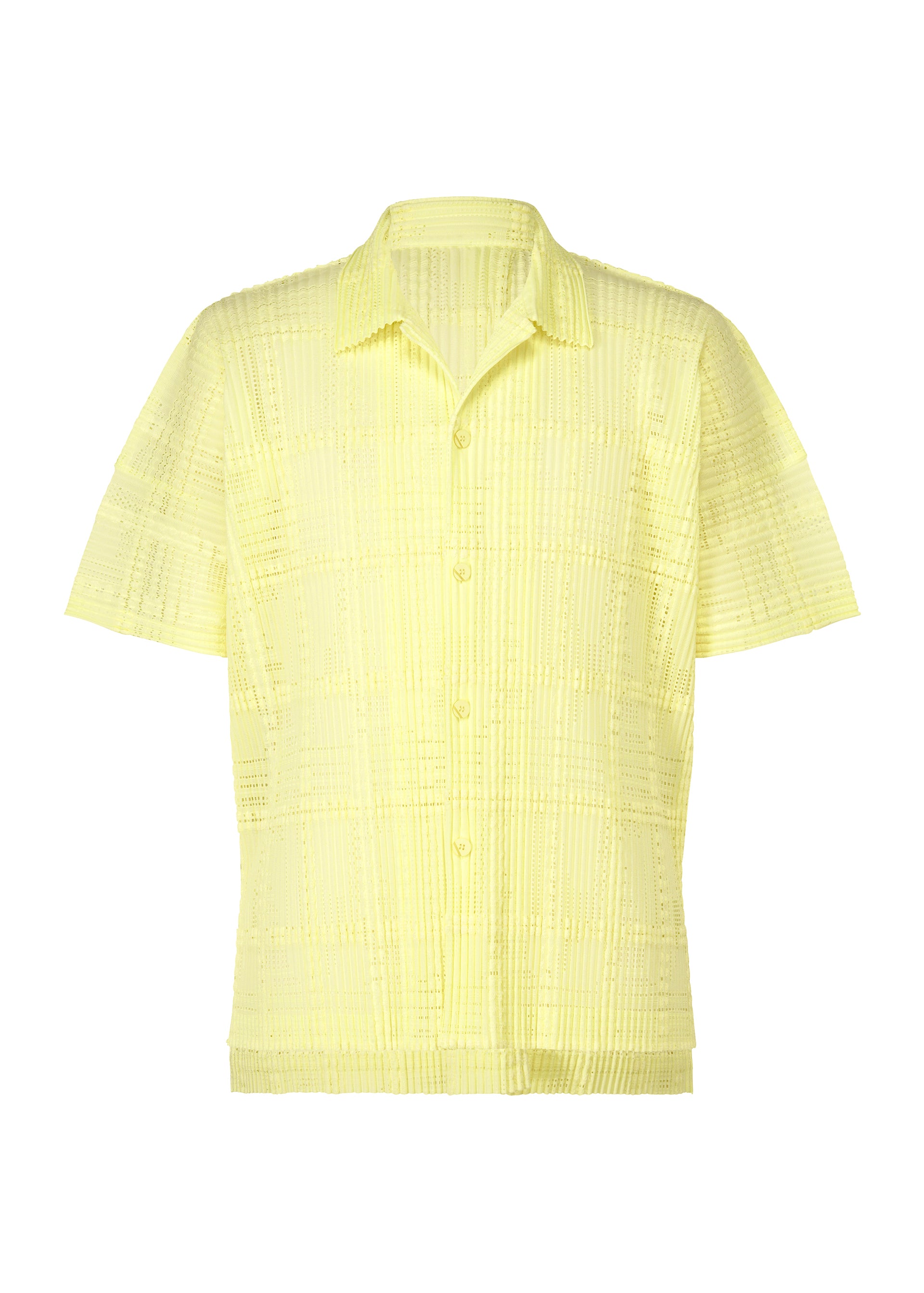 Homme Plissé Issey Miyake Lace Grid košile pánská černá 3