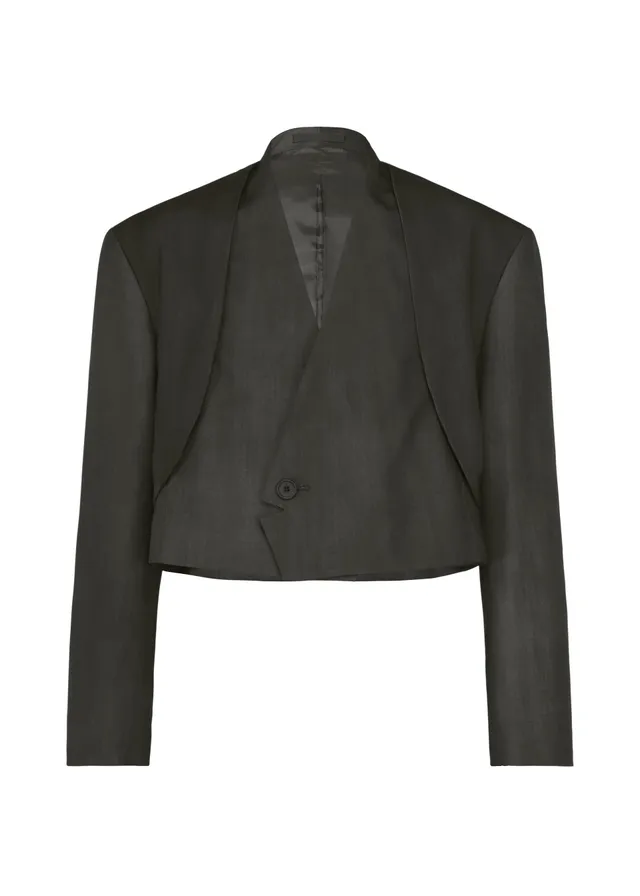 Issey Miyake Gradation Wool bunda černá vlněná