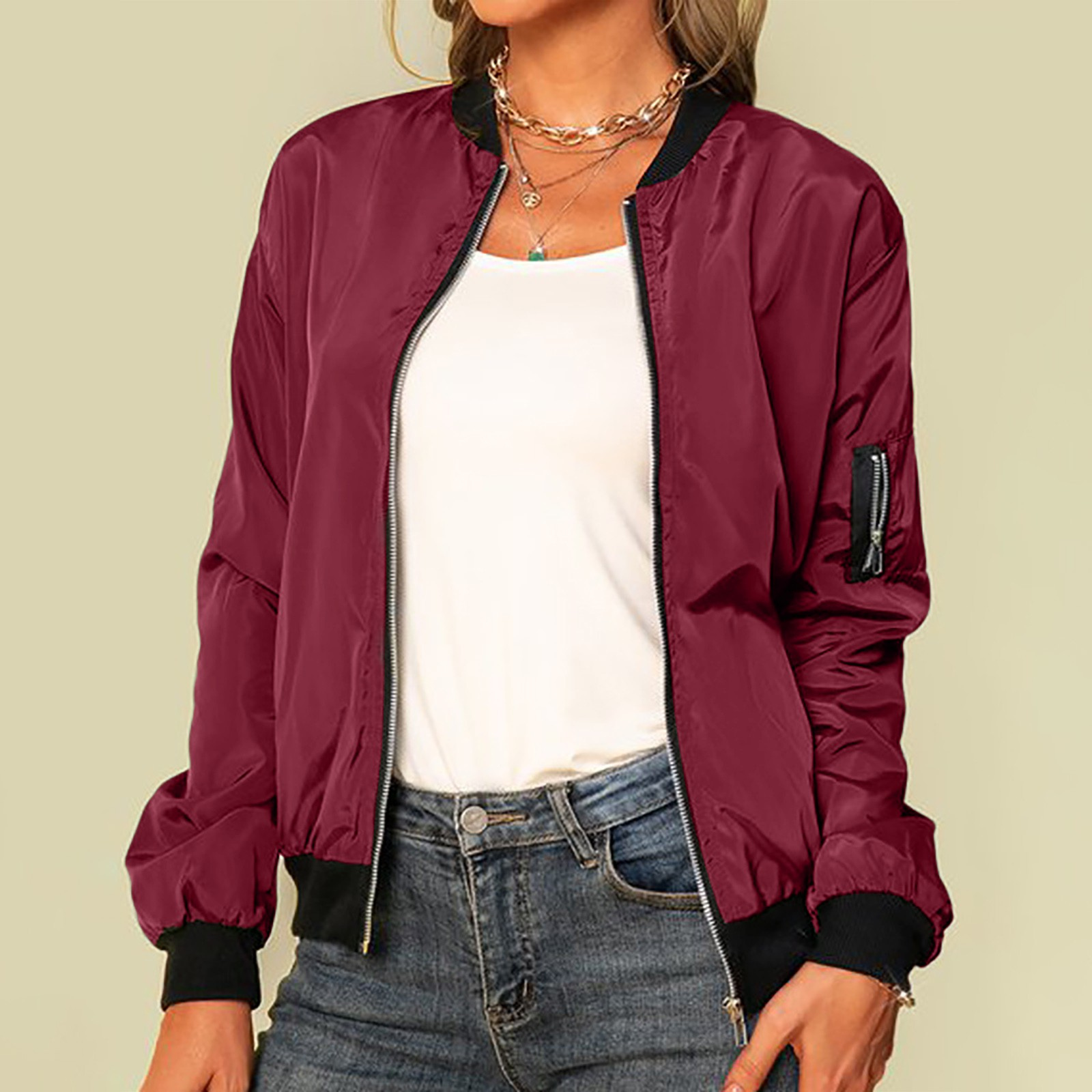 Norielle černá lehká bomber bunda přechodová