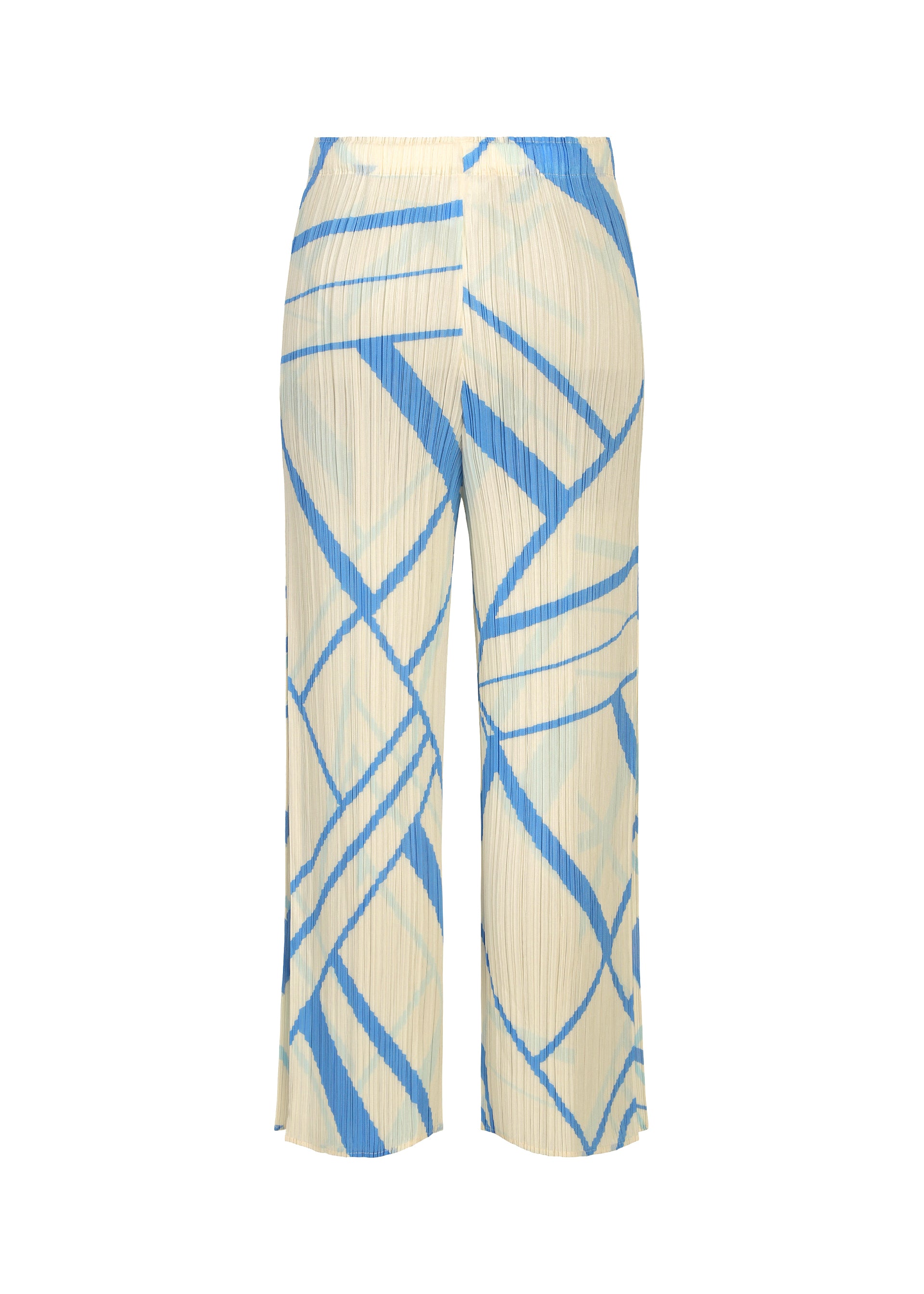 Issey Miyake Fold Line kalhoty Off White rovné