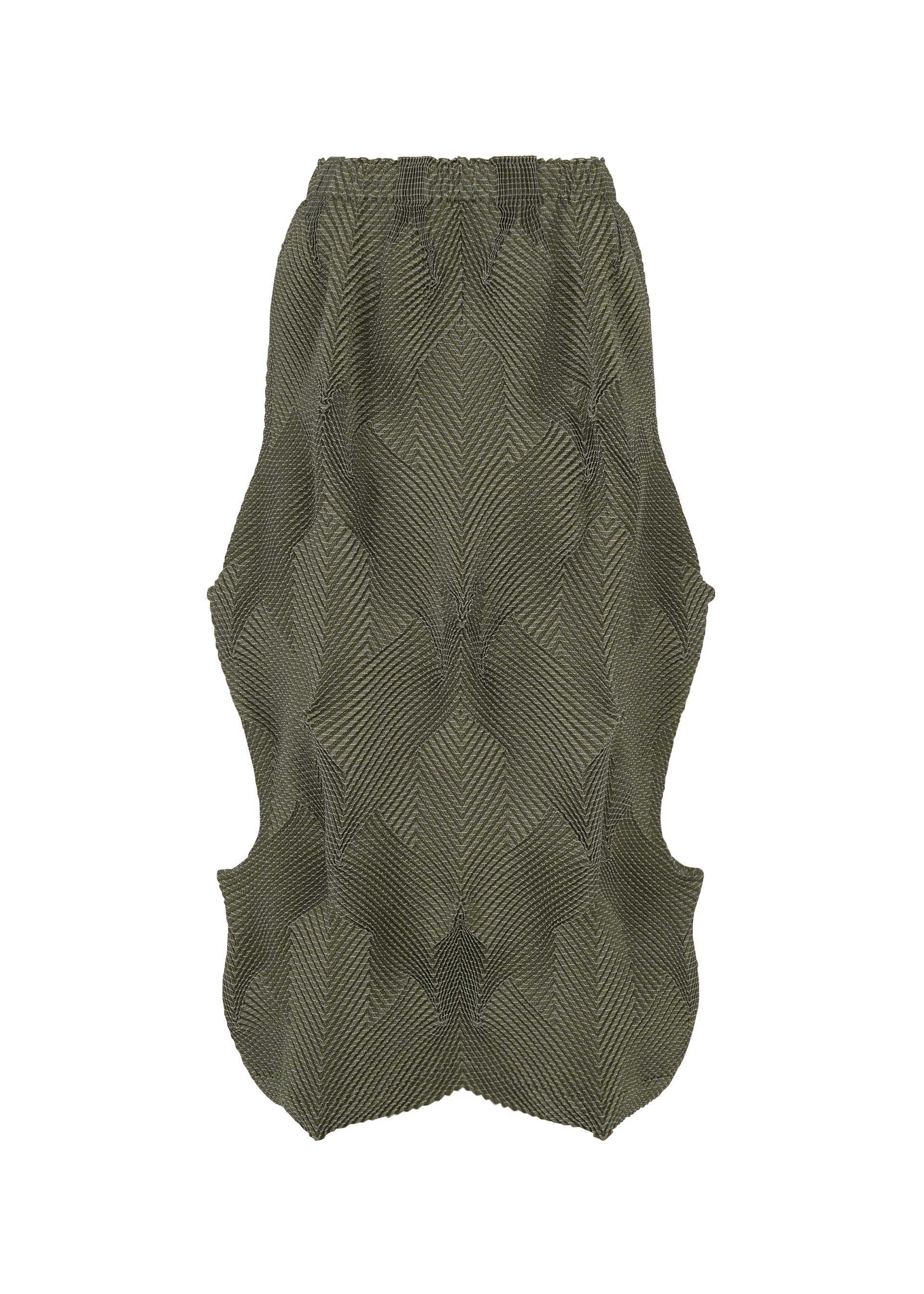 Issey Miyake Type-O 010-1 sukně béžová kohoutí stopa