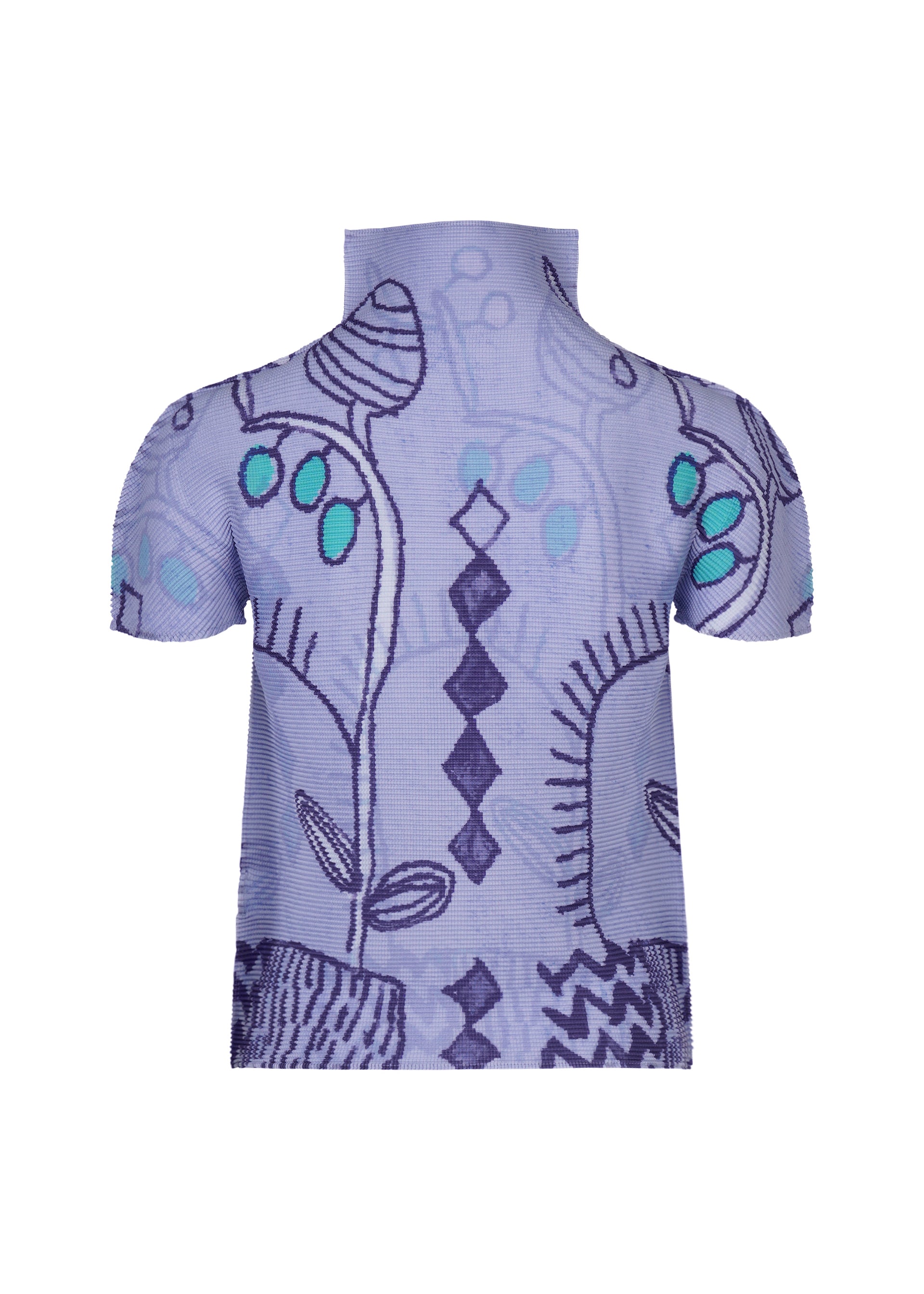 Issey Miyake me Plant top šedý rostlinný vzor