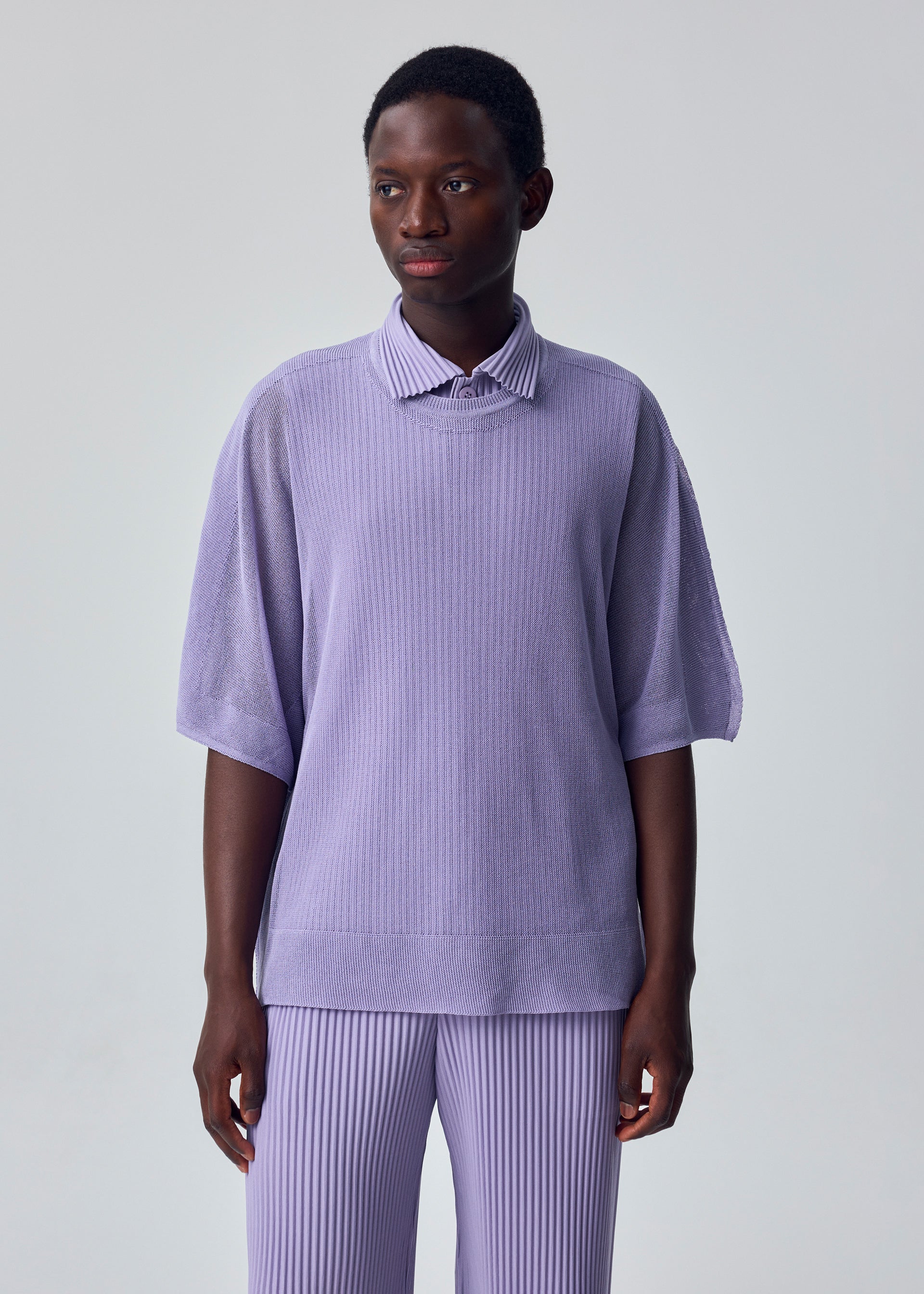 Issey Miyake Homme Plissé Washi tričko Black lněné