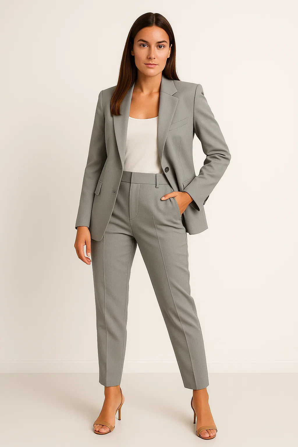 Norielle Slim Fit dámský kostým růžový