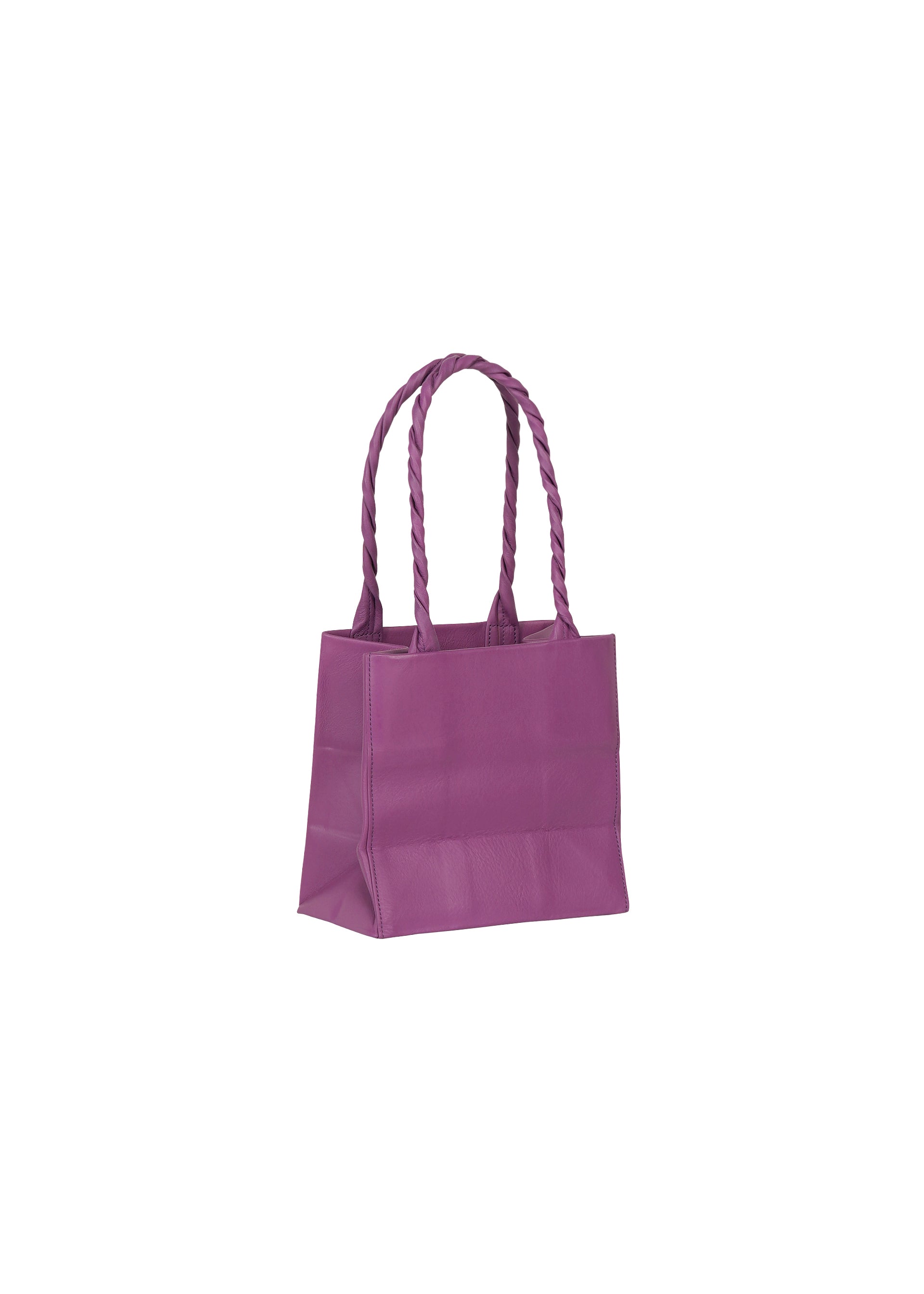 Issey Miyake Paper Bag kožená kabelka černá mini