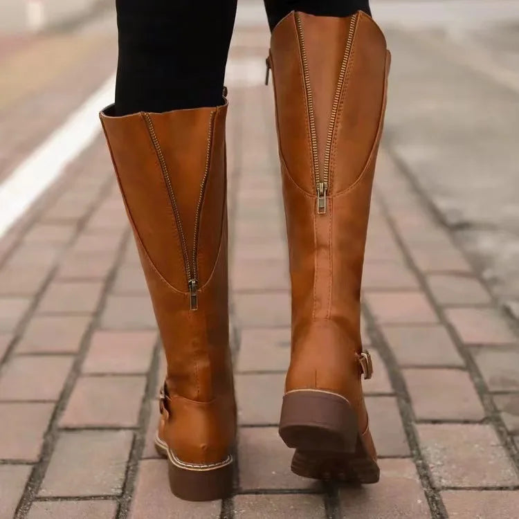 Norielle Bottes Hautes kozačky světle hnědé
