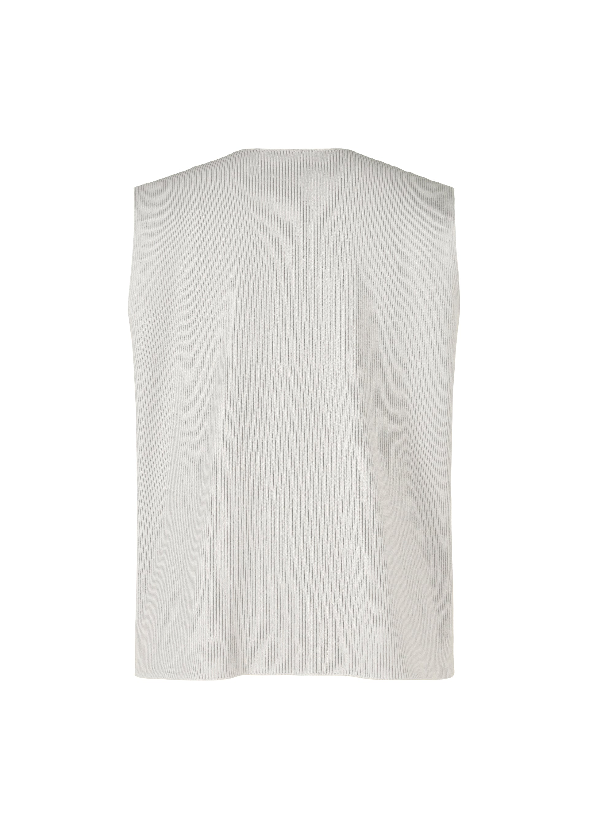 Issey Miyake Basic Knit vesta černá V výstřih pletená