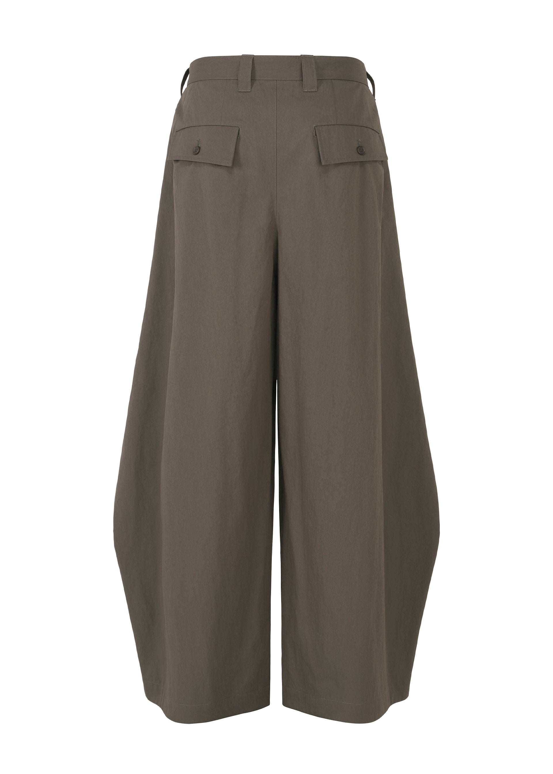 Issey Miyake Overlap kalhoty brown široké