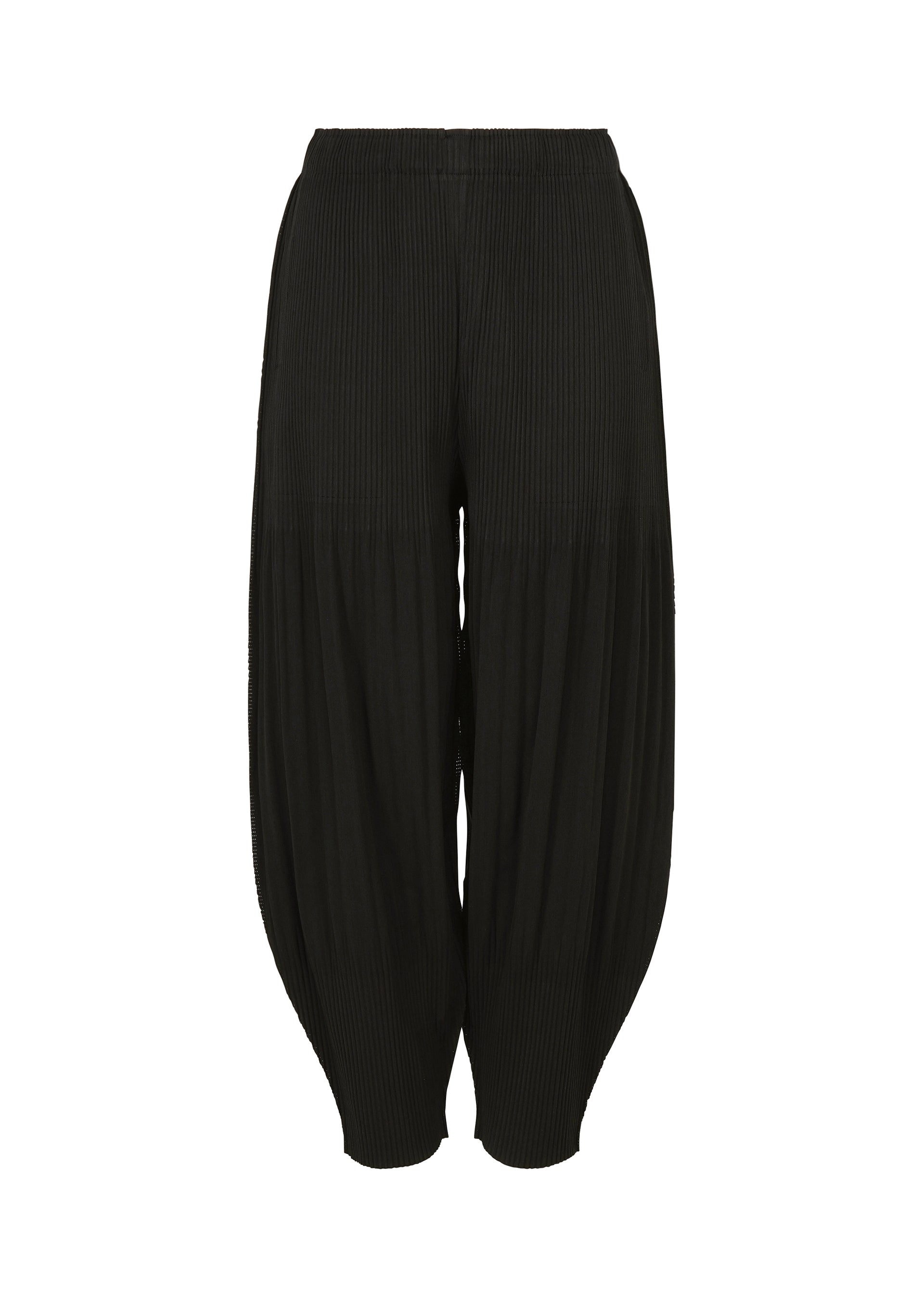 Issey Miyake Mix Fine Knit Pleats kalhoty taupe