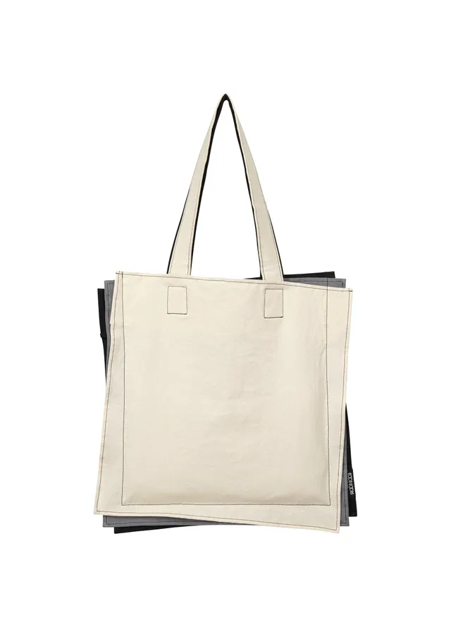 Issey Miyake Irogami tote bílý mix bavlna A4