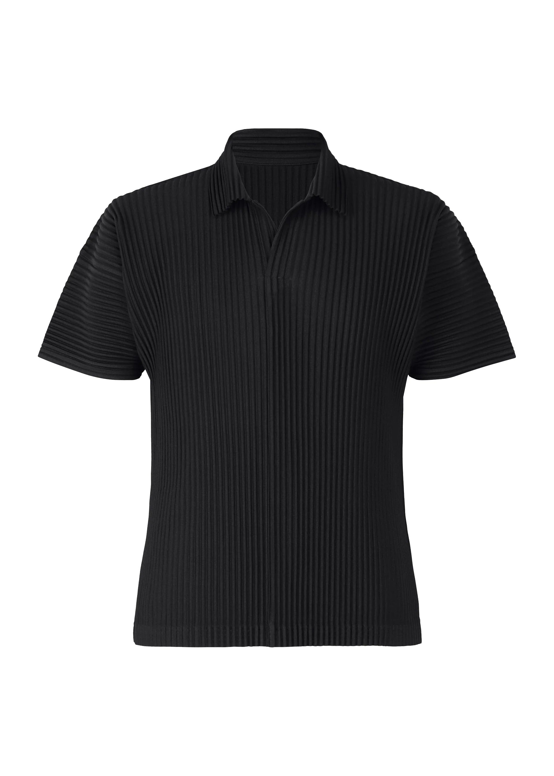 Issey Miyake Basics polokošile šedá lehká polyester
