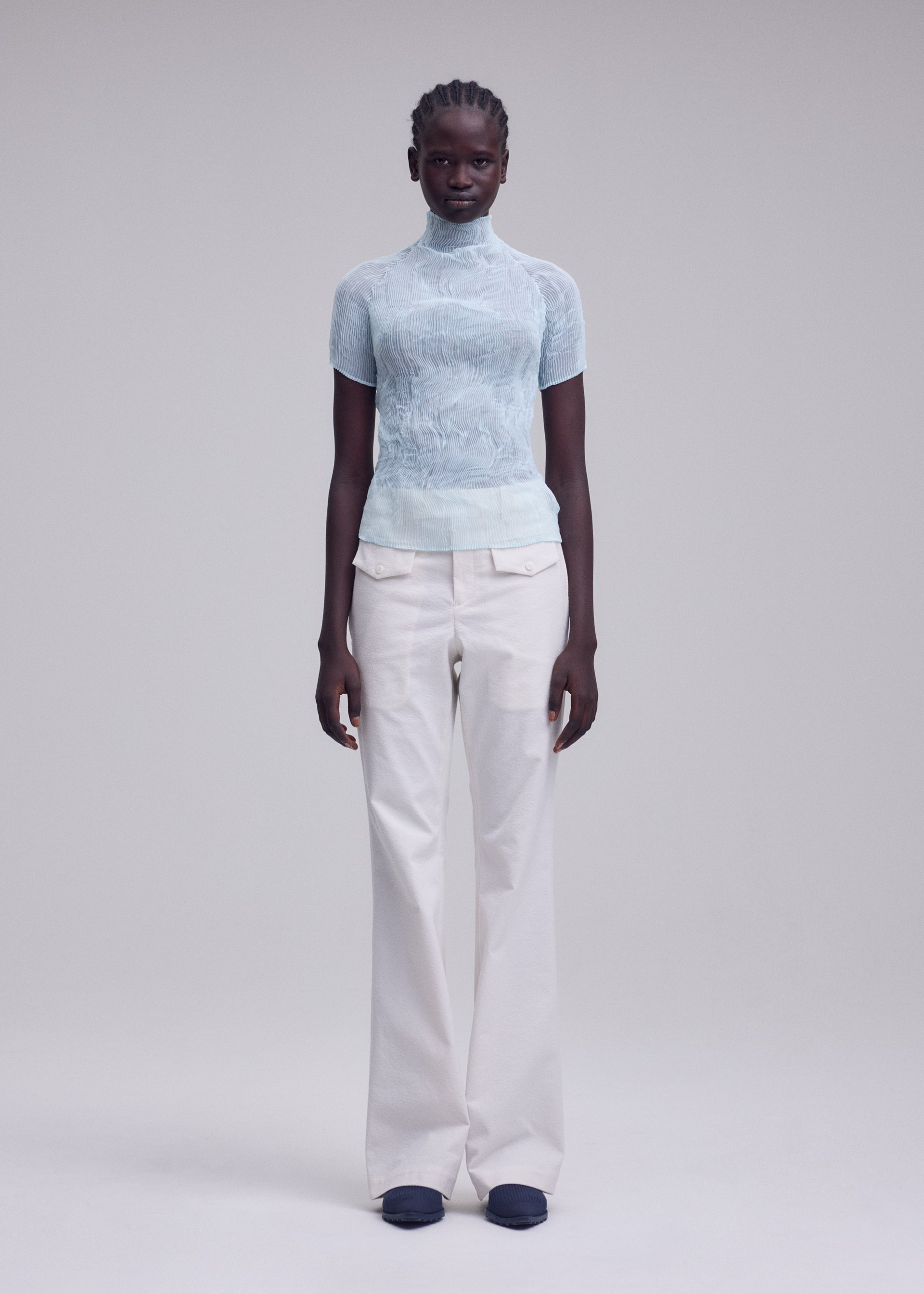Issey Miyake Chiffon Twist 1 top béžový vel. 2