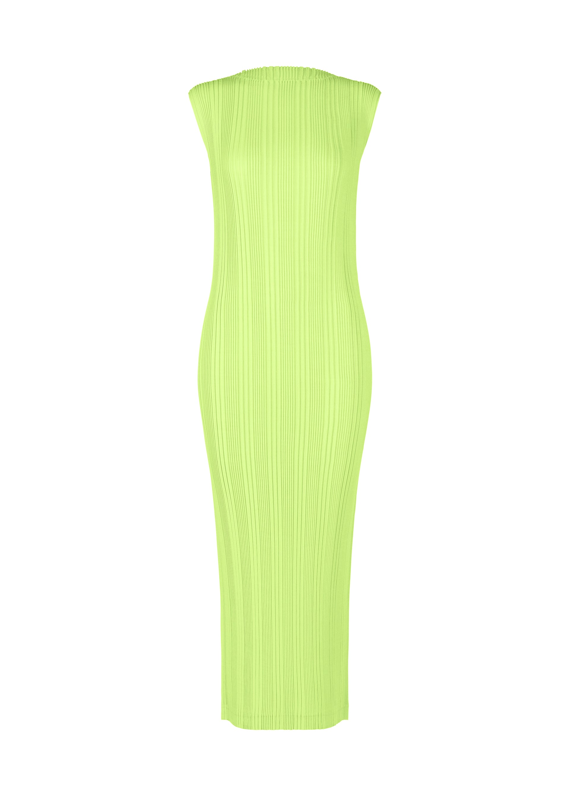 Issey Miyake Linen Like Rib Pleats šaty Ivory lňené