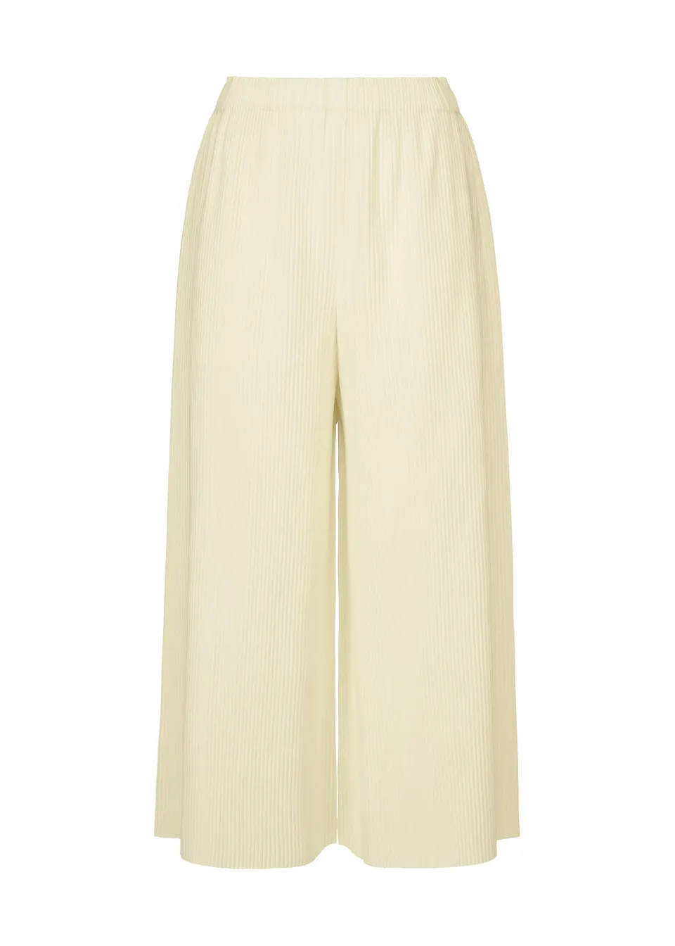 Issey Miyake Fine Knit Pleats kalhoty bílé široké