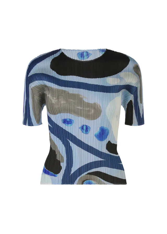 Pleats Please Roll PP63103 top light blue vel. 3 vzor