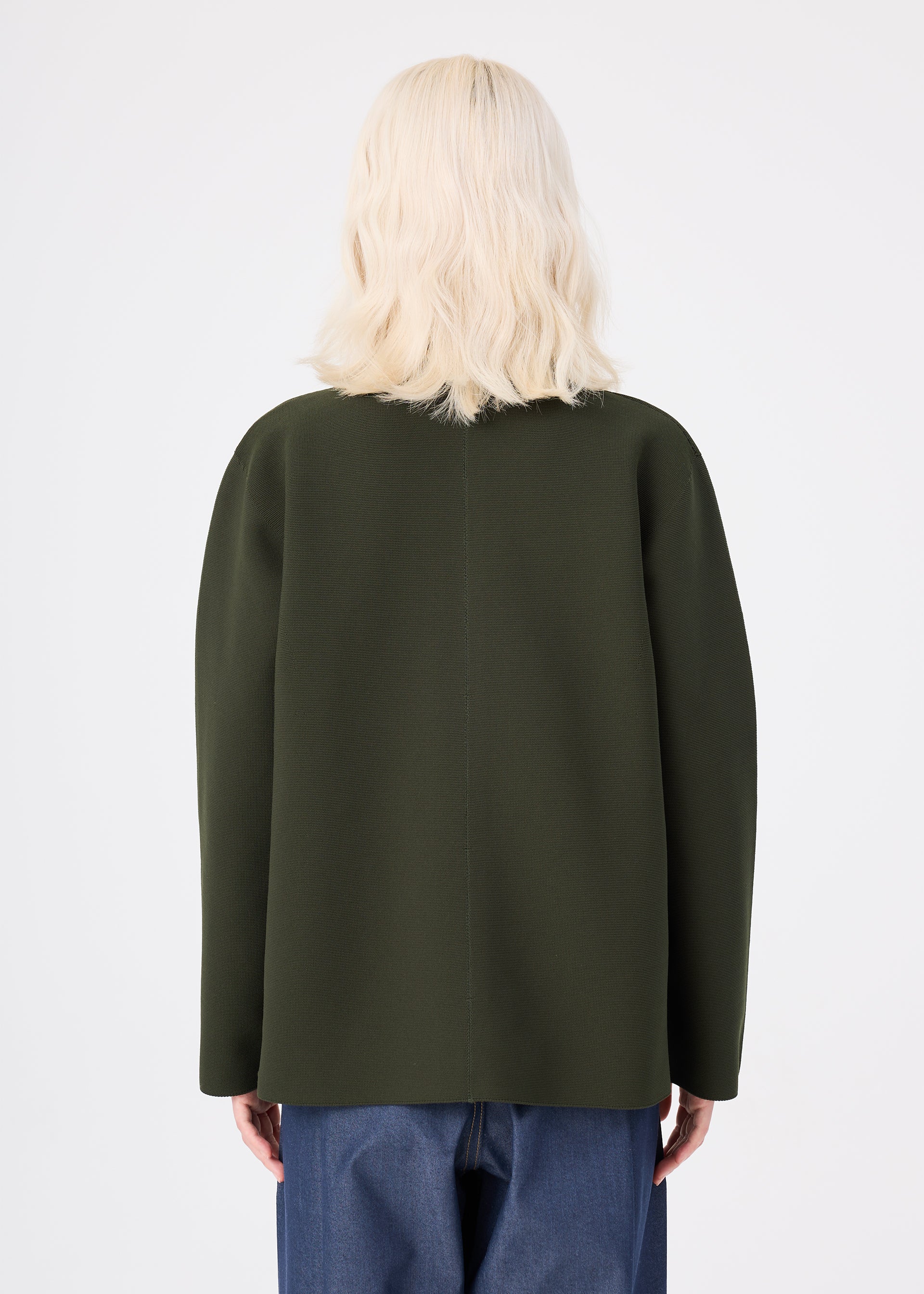me Issey Miyake Solid Knit bunda černá pletená