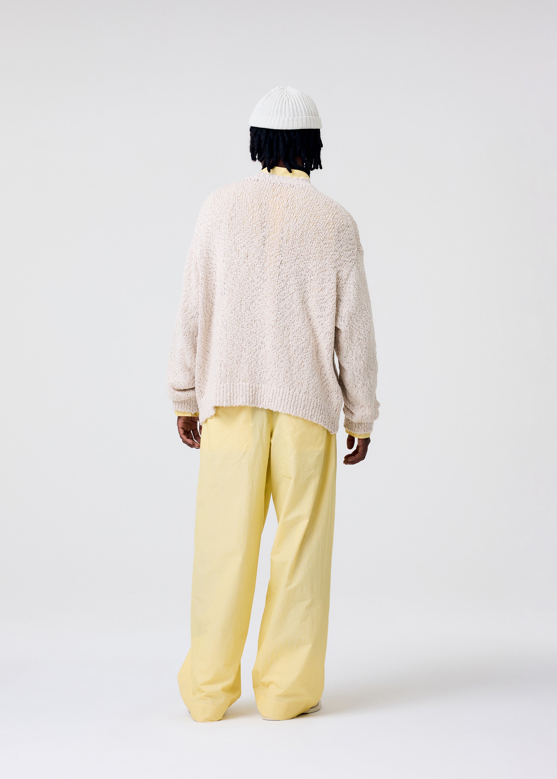 Issey Miyake Risotto Knit svetr oranžový organická bavlna