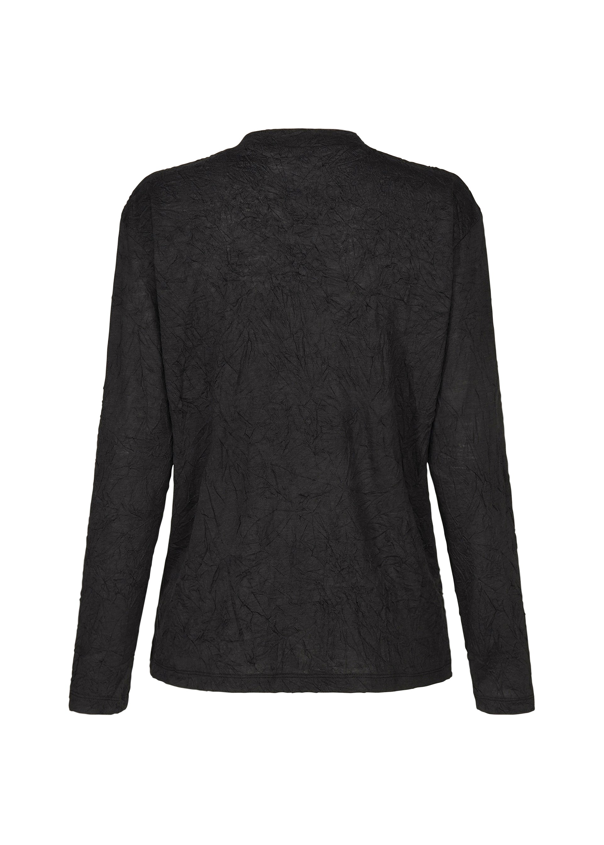 Issey Miyake HaaT W/P Washer top s dlouhým rukávem bílý mačkaný
