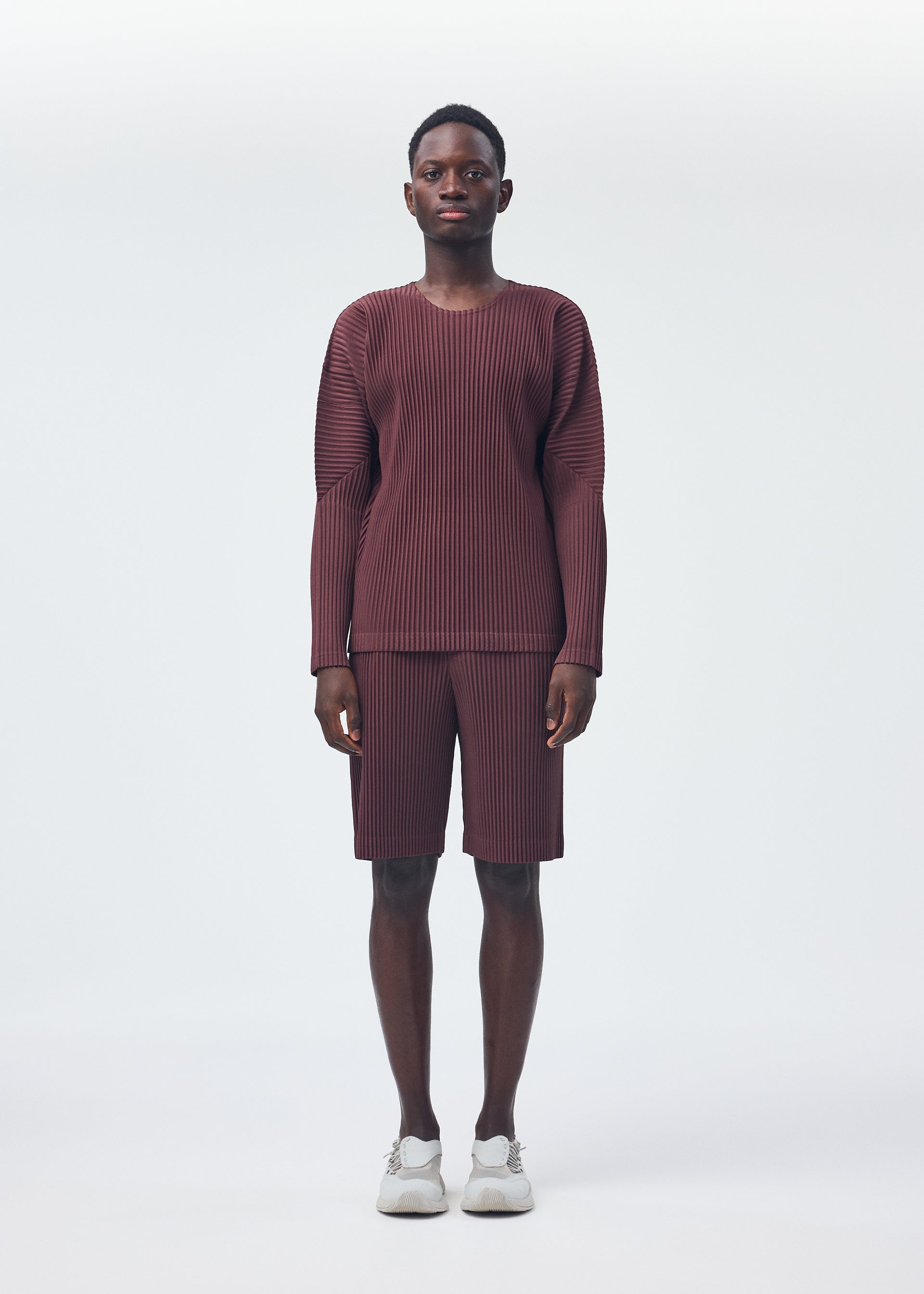 Issey Miyake Color Pleats top růžový lehký