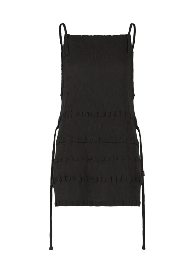 Issey Miyake Kyo Chijimi Tsuchikabe top Black 2 bavlna