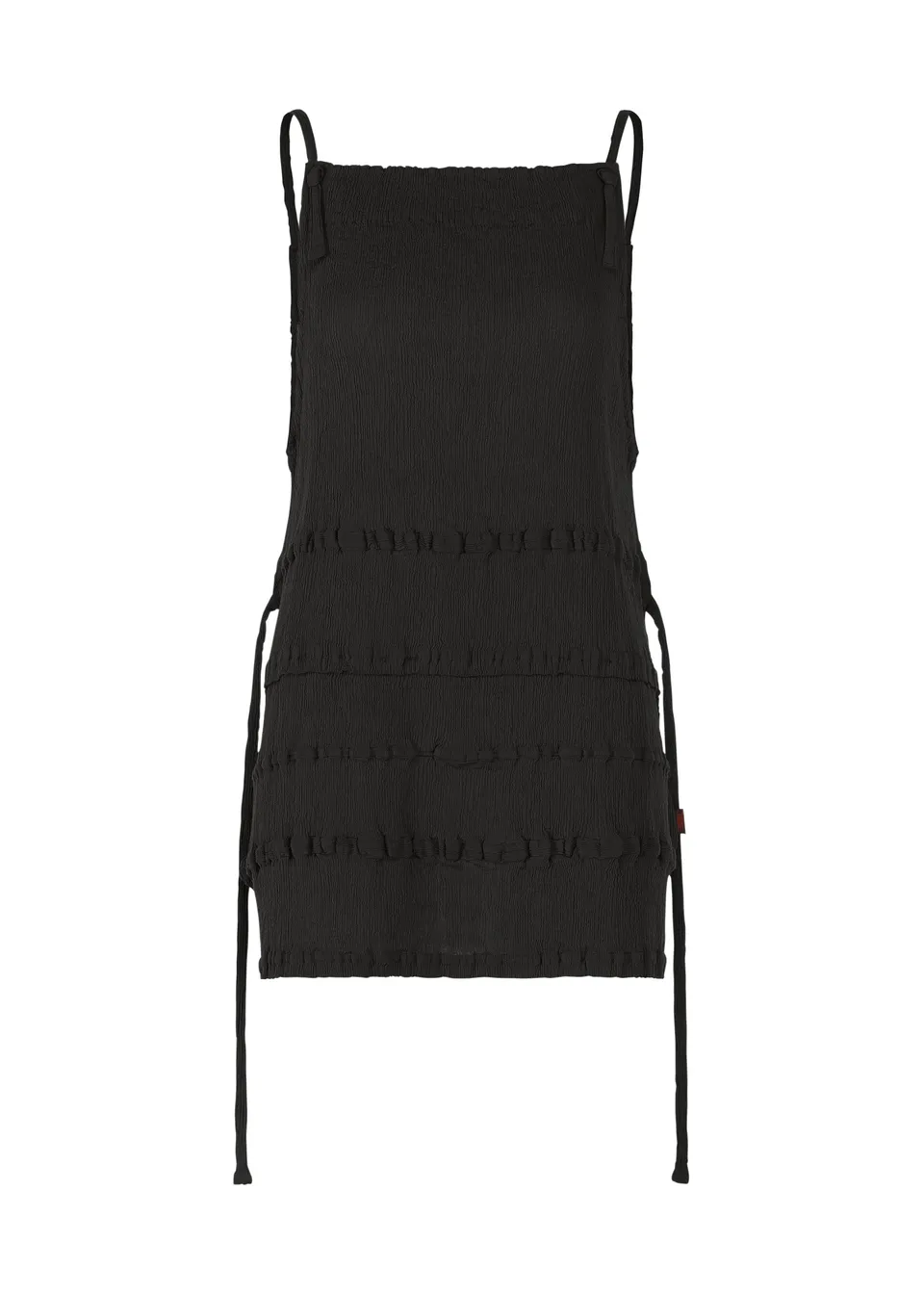 Issey Miyake Kyo Chijimi Tsuchikabe top Black 2 bavlna