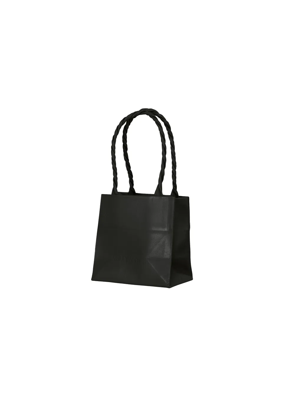 Issey Miyake Paper Bag kožená kabelka černá mini