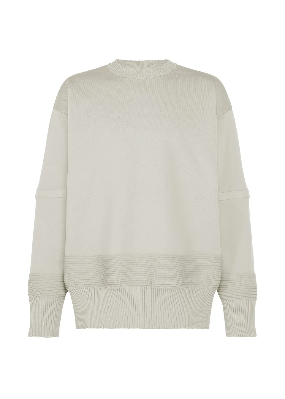 Issey Miyake Type-K 009 pletený top světle šedý