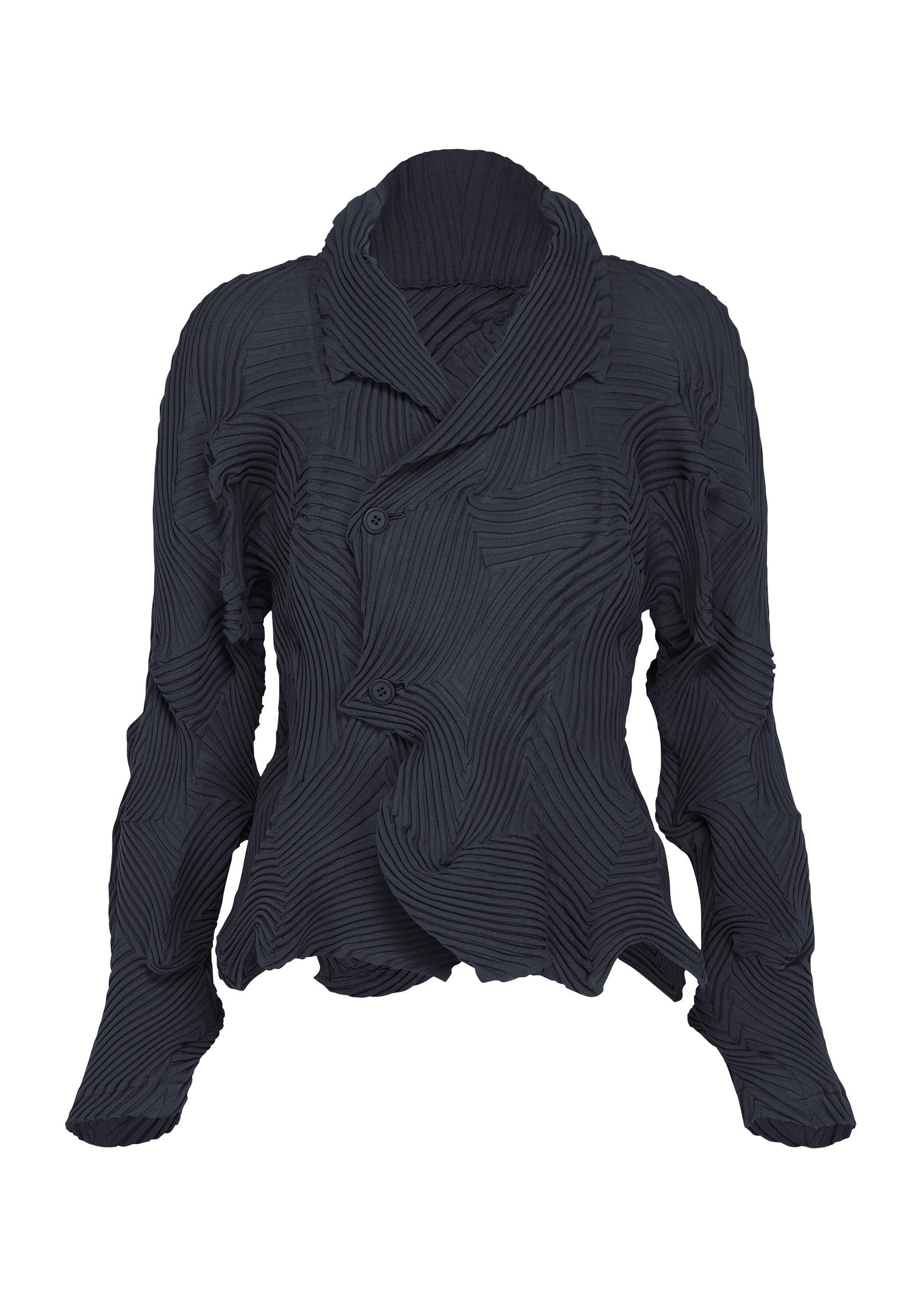 Issey Miyake TYPE-P 003-1 bunda černá plisovaná