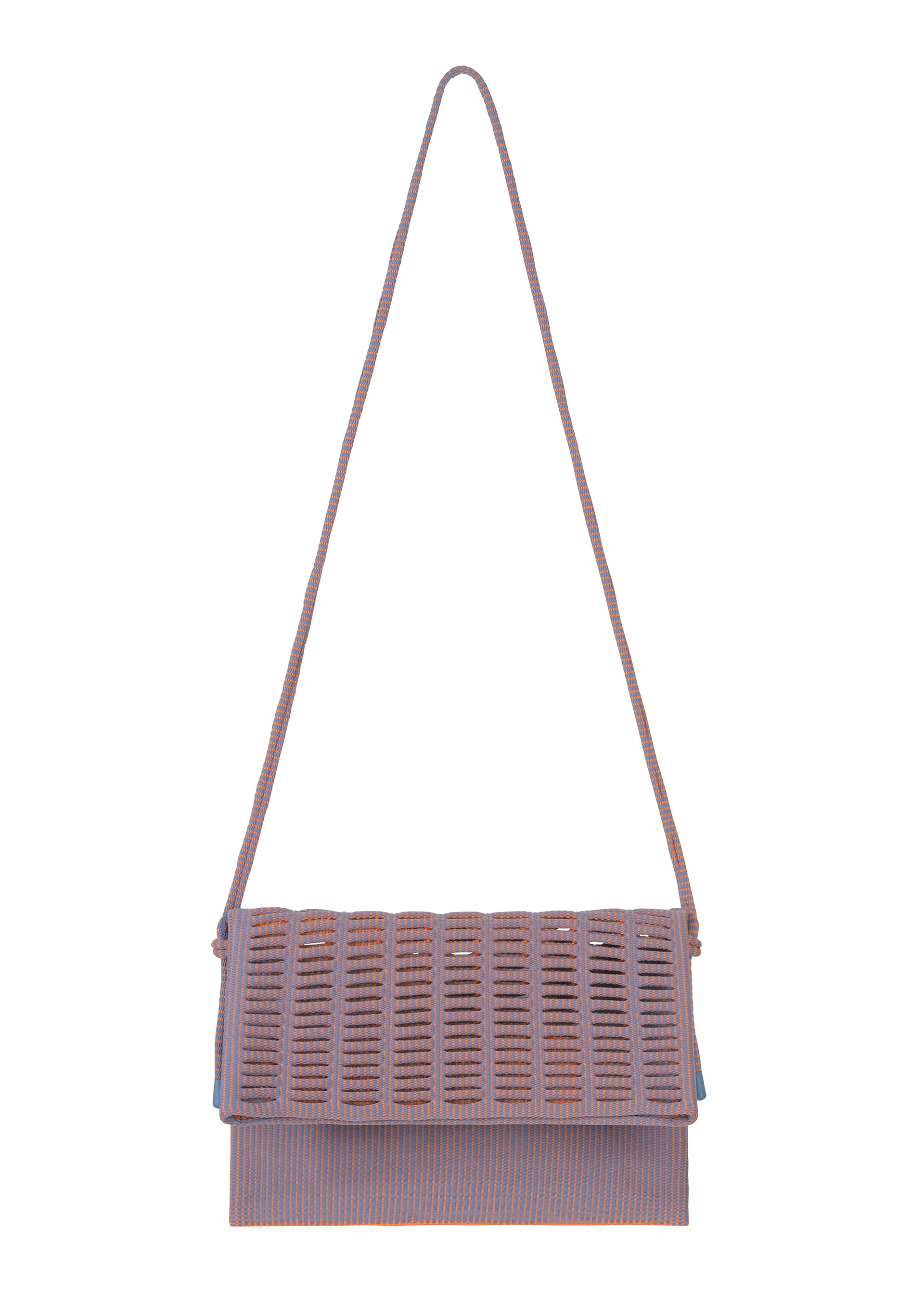 Issey Miyake Mokko Wale crossbody off white béžová pruhy