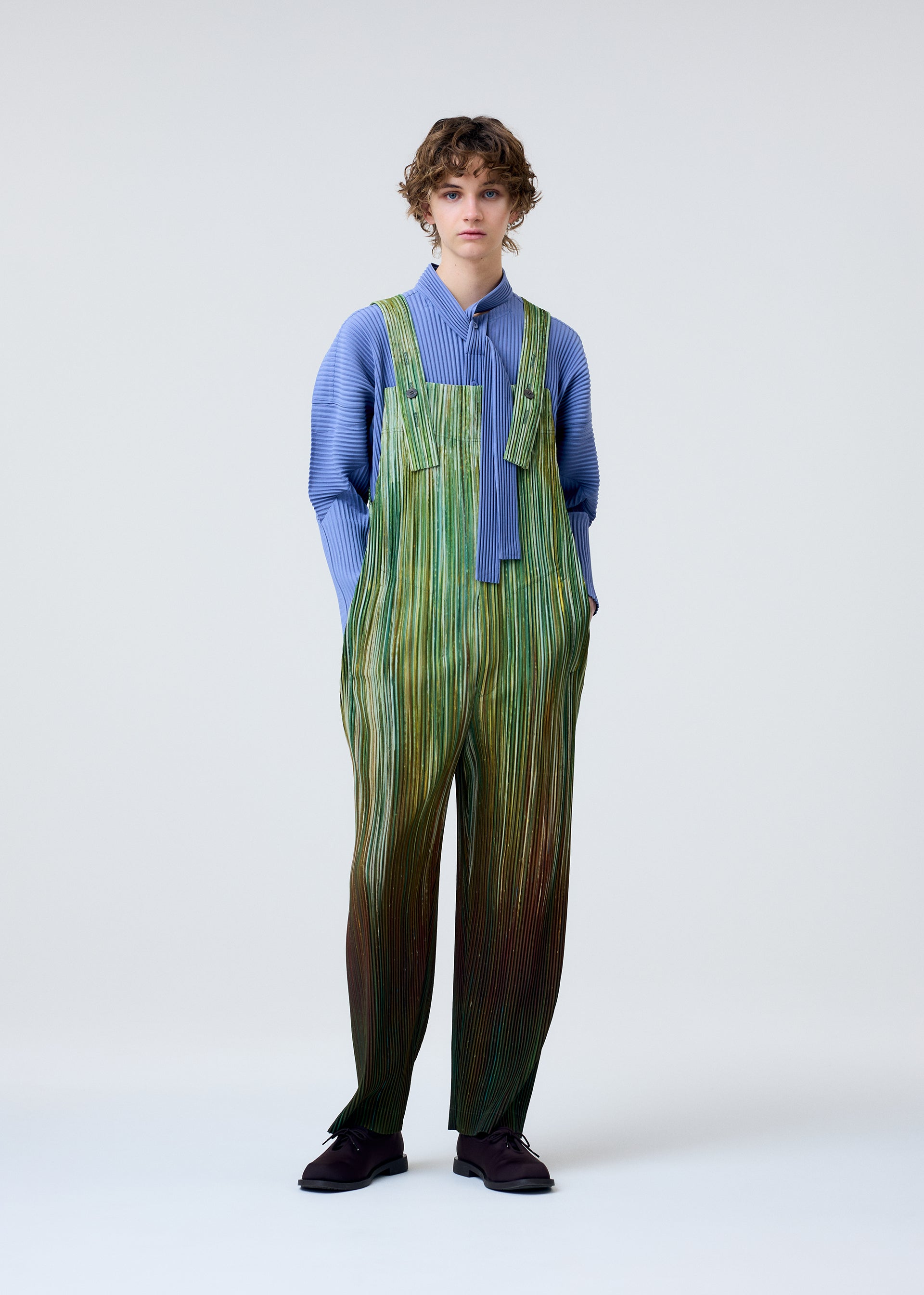 Issey Miyake Paint Brush overal oranžový 1 gradient