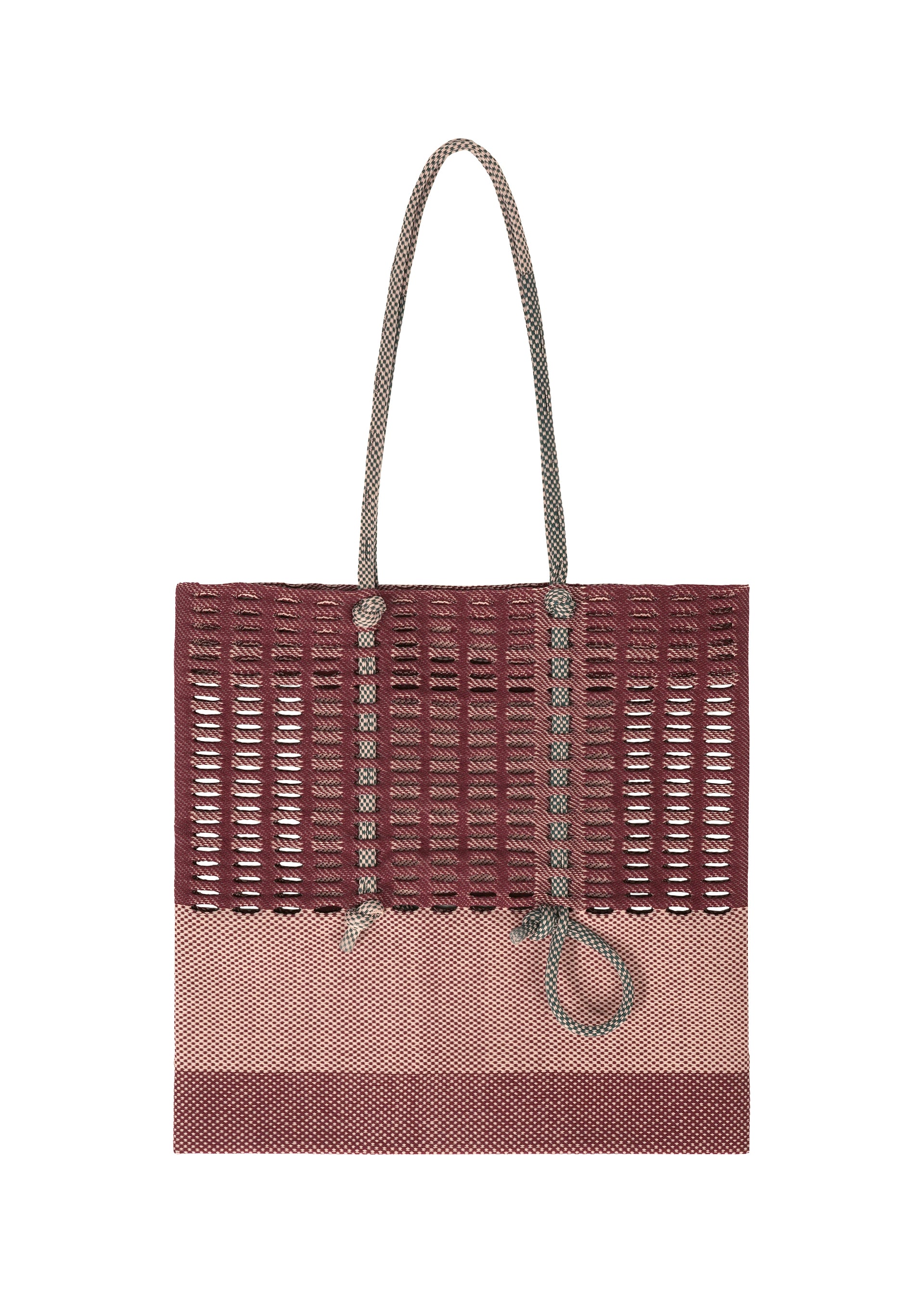 Issey Miyake Mokko Knot tote černohnědá pletená