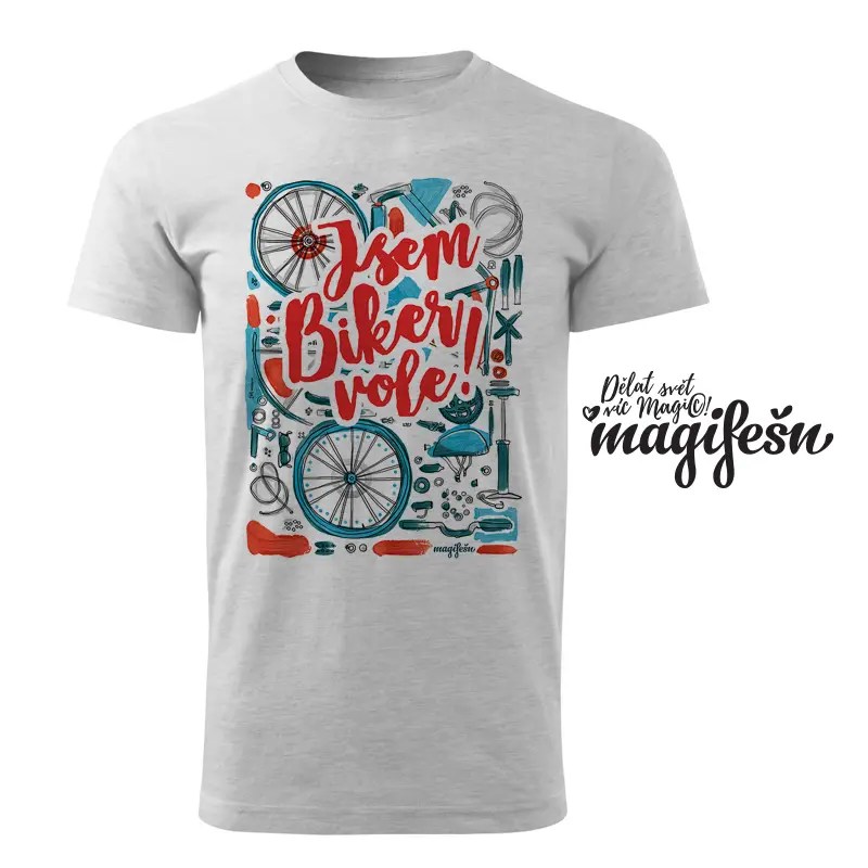 Magifešn XY Jsem biker vole unisex bio tričko