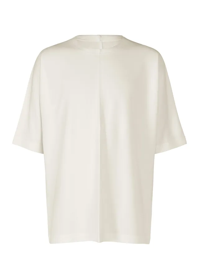 Issey Miyake IM Men Flat T tričko bílé skládané jersey