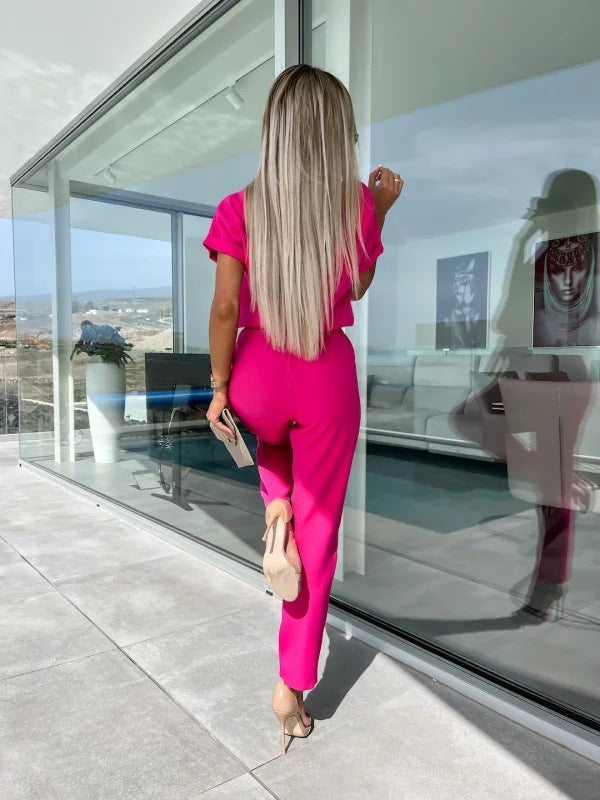 Norielle souprava kalhoty a top černá volná 2dílná