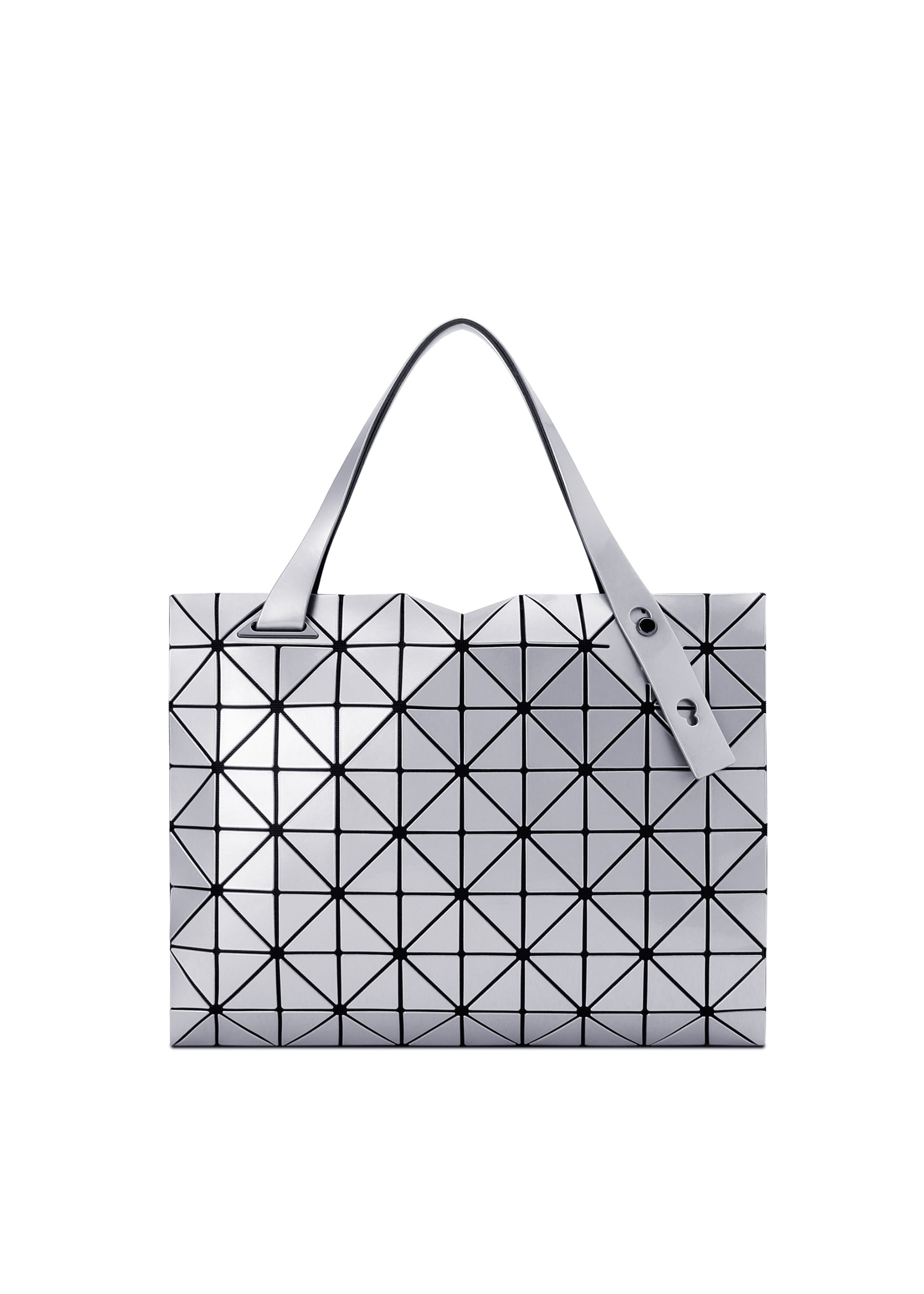 Issey Miyake Carton lakovaná kabelka bílá
