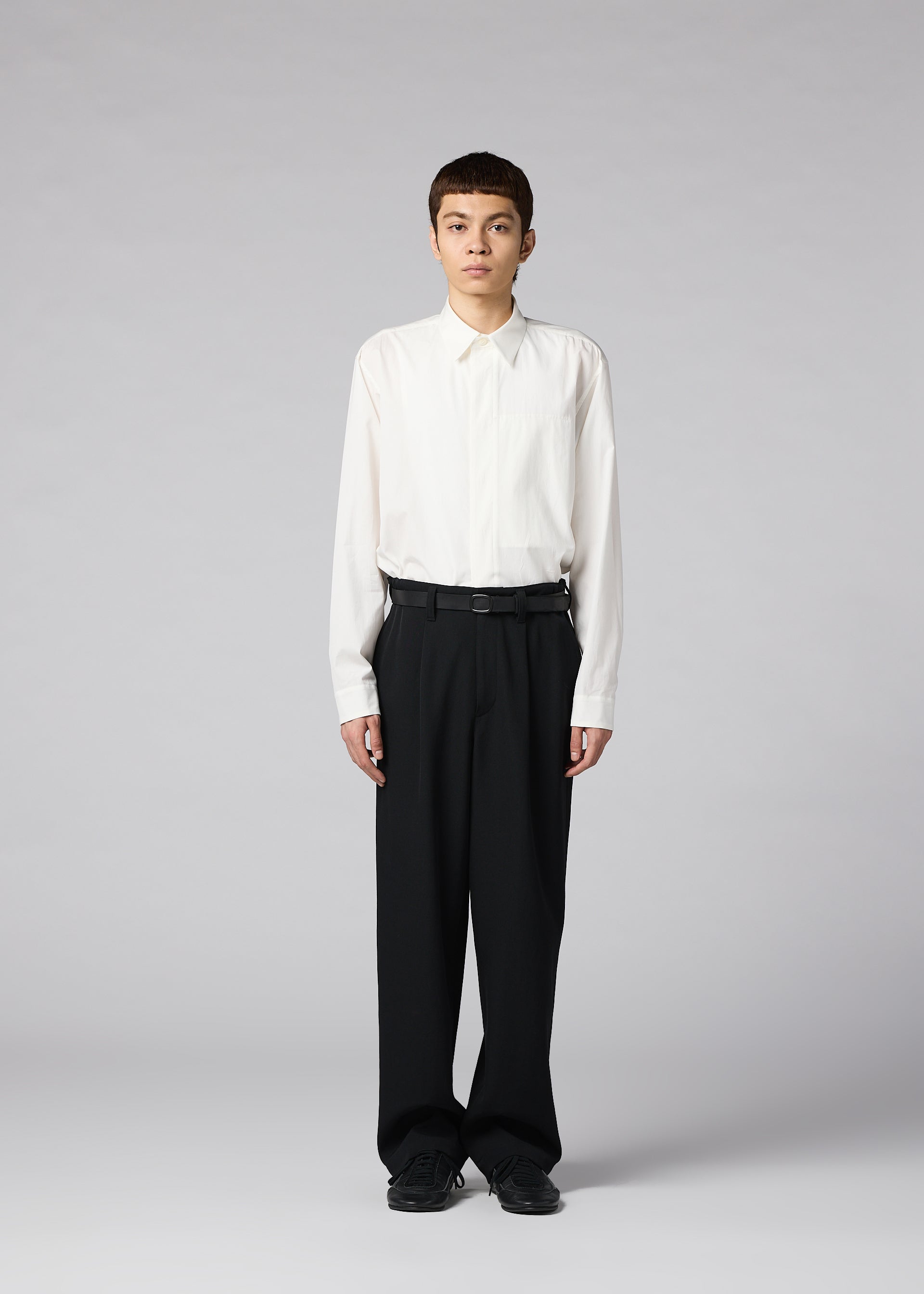 Issey Miyake IM Men Front Back kalhoty černé vlněné