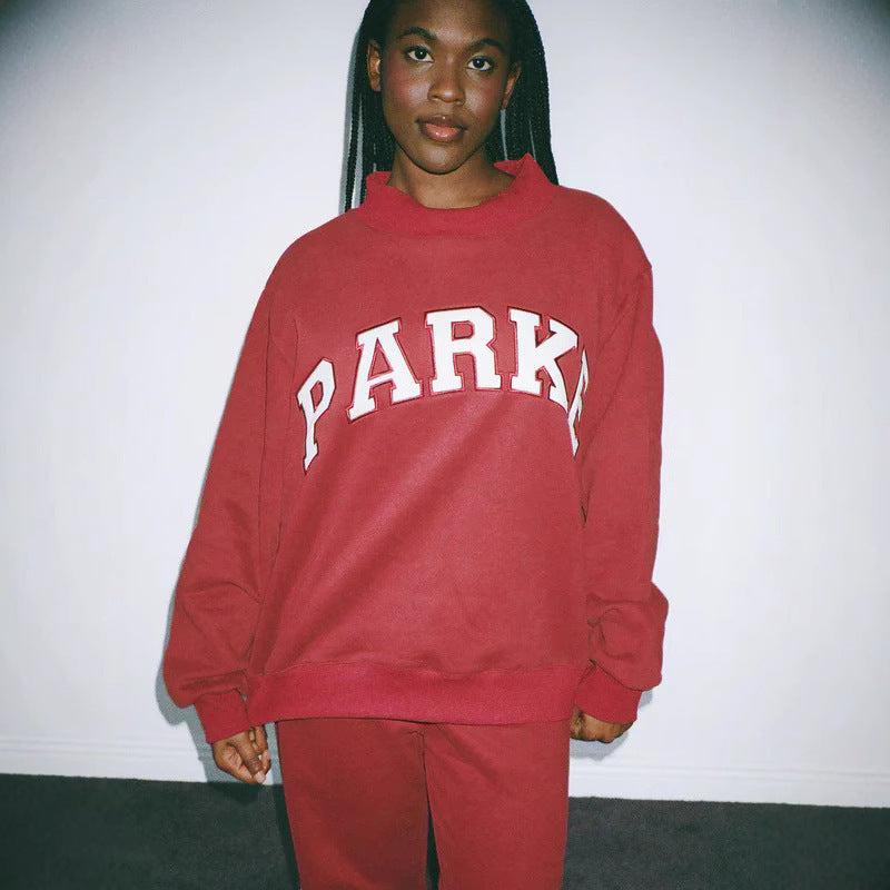 Norielle Varsity oversize mikina námořní S s potiskem