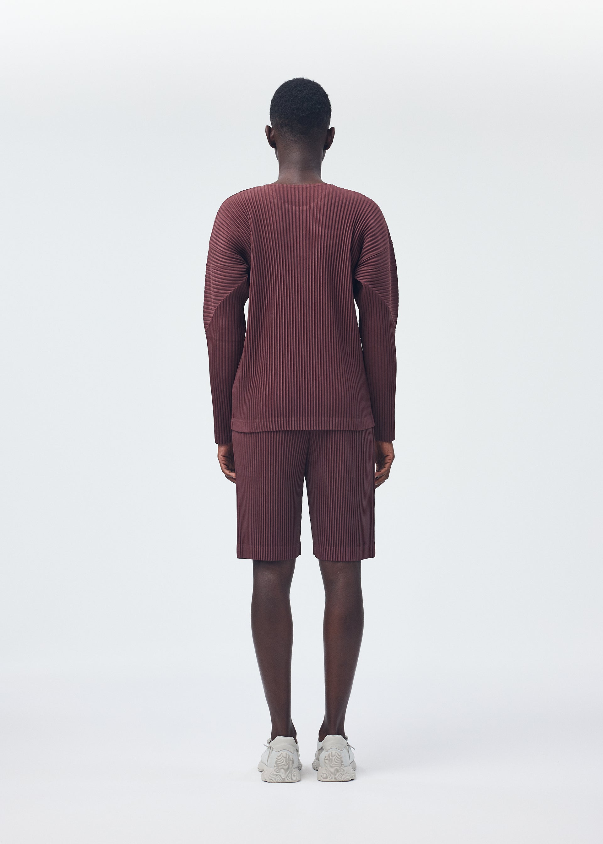Issey Miyake Color Pleats top růžový lehký