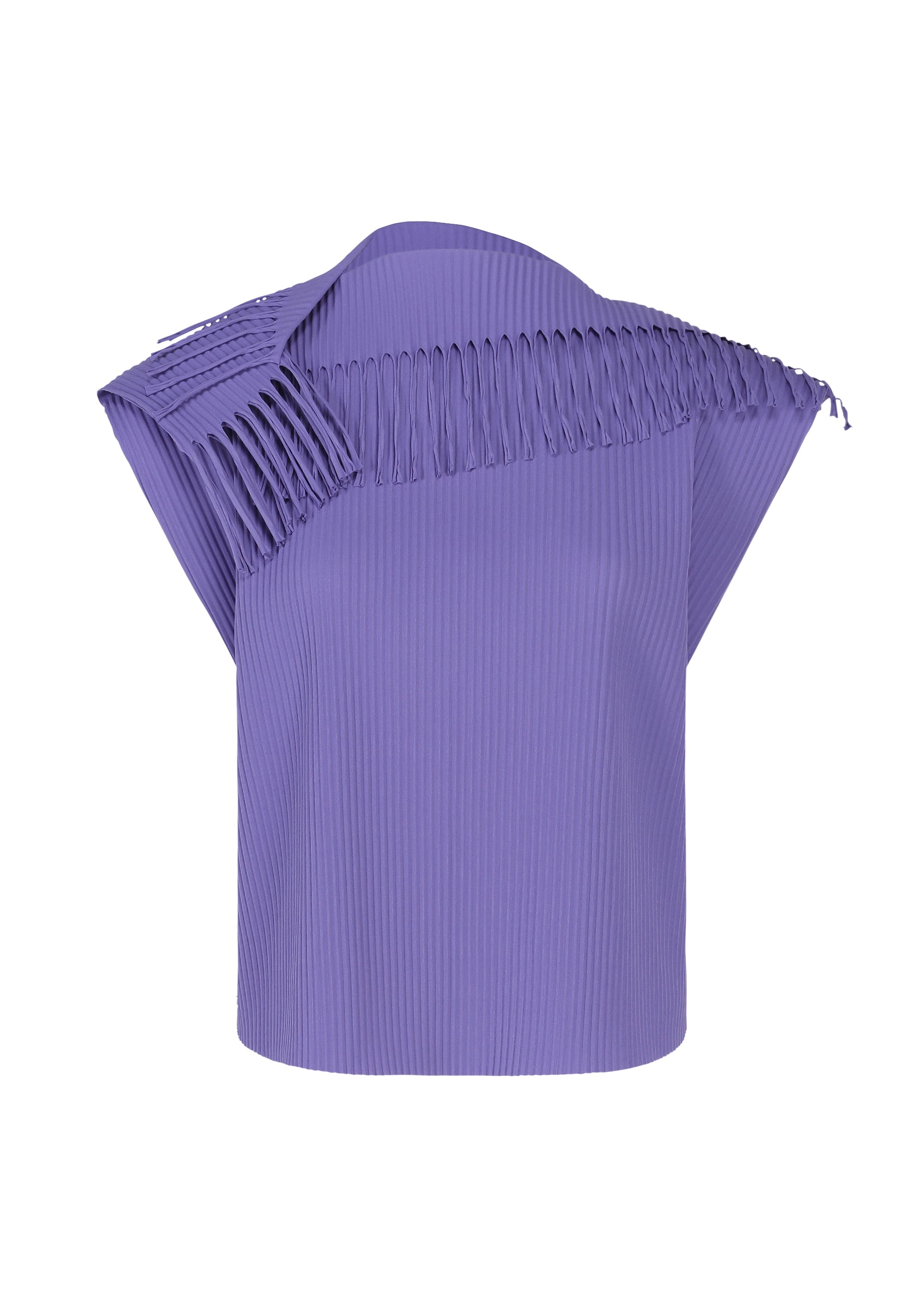 Issey Miyake Leaf Pleats top černá francouzský rukáv lehký