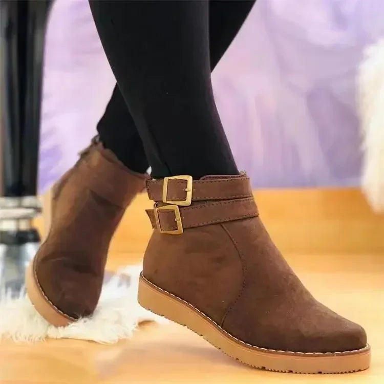 Norielle kotníkové boty černé semišové se sponou